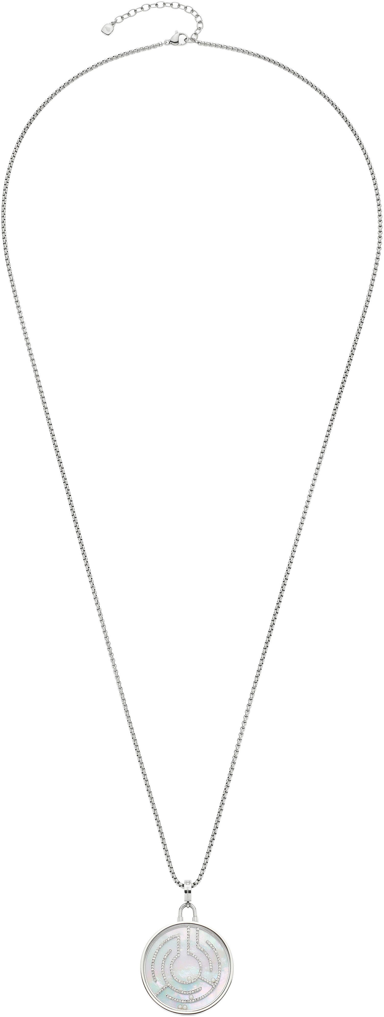 LEONARDO Ketting met hanger Halsketting Joy, 024366, 024367 met zirkonia (synth.) - met parel (geïmiteerd)