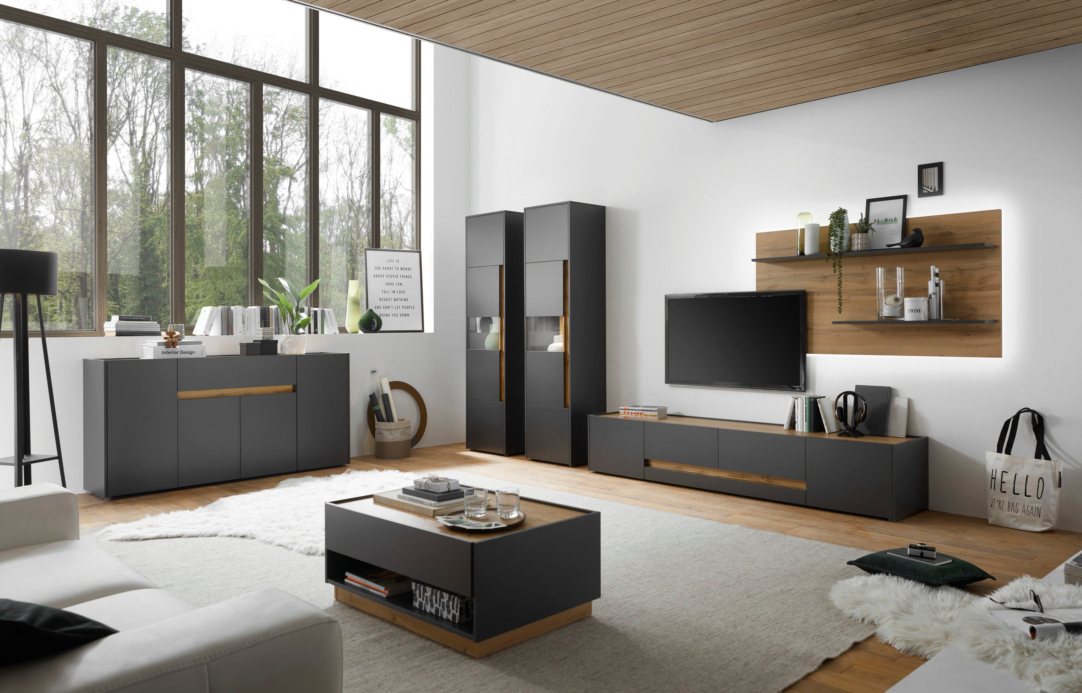 INOSIGN Wandmeubel City/Giron Breedte ca. 400 cm (set, 4-delig)