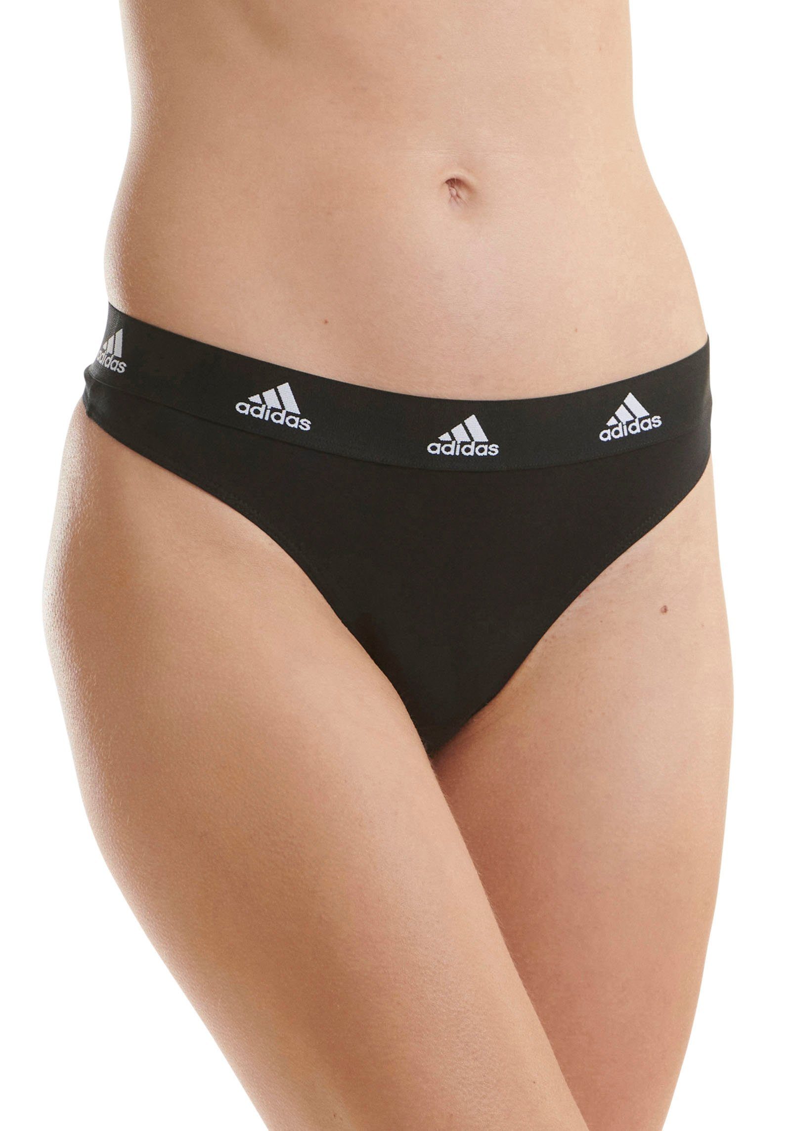 adidas Sportswear Tanga Cotton Logo met zacht draaggevoel (Set van 2)