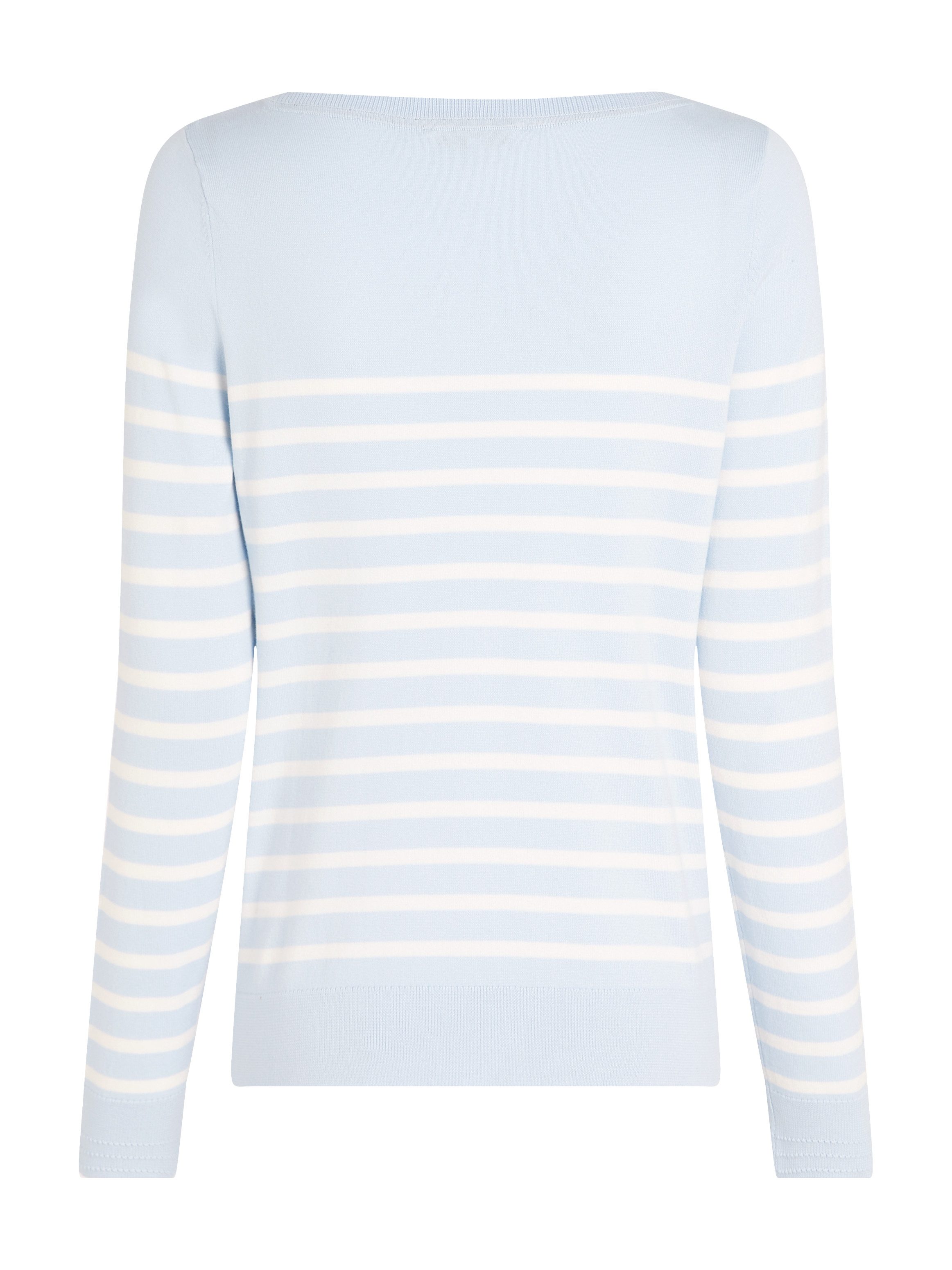 Tommy Hilfiger Gebreide trui CO JERSEY STITCH BOAT-NK SWEATER met -merklabel op de mouw