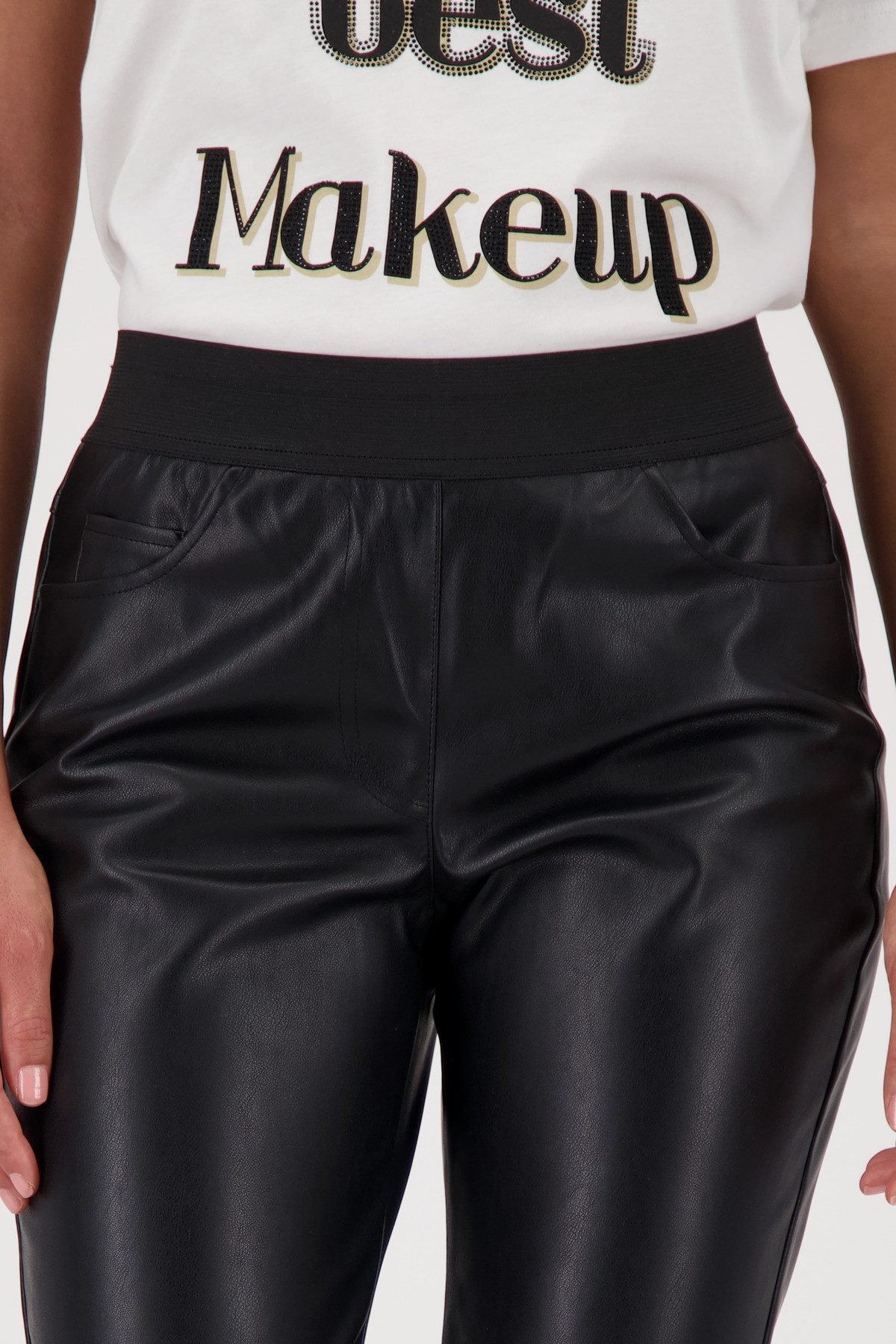 Monari Imitatieleren broek