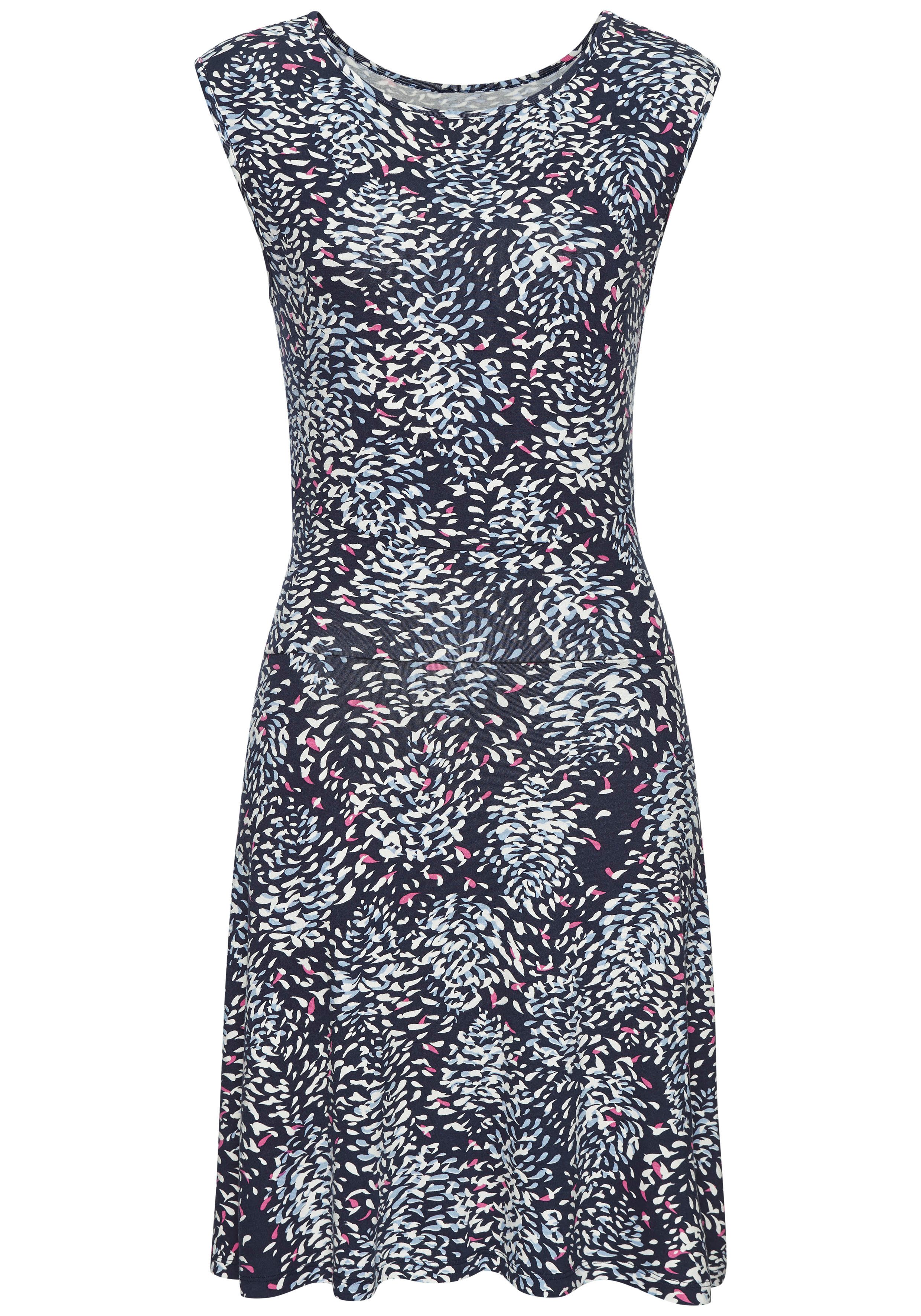 Vivance Zomerjurk met ribbels in de taille, strandjurk, all-over print