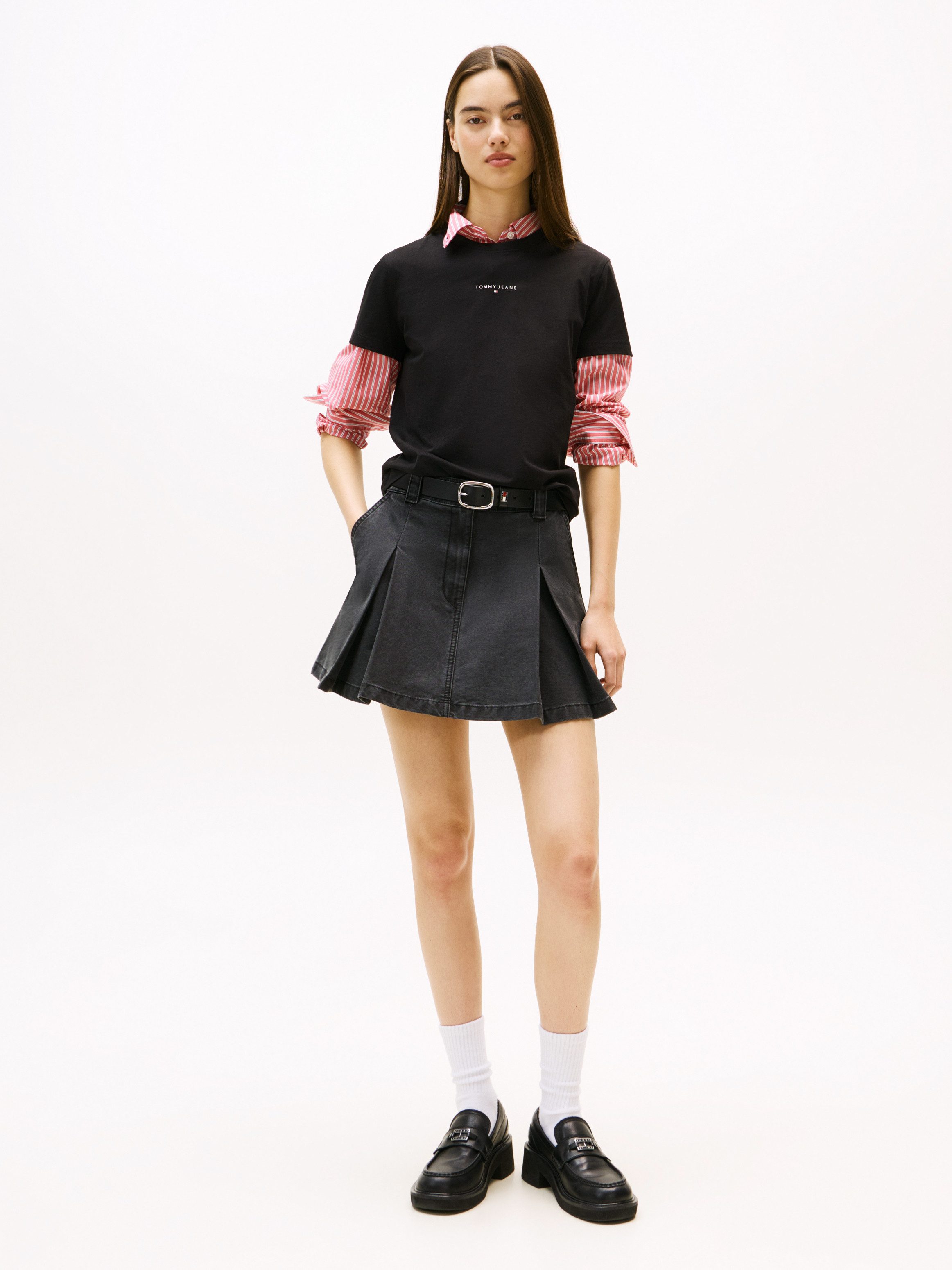 TOMMY JEANS Shirt met korte mouwen TJW REG LINEAR SS TEE