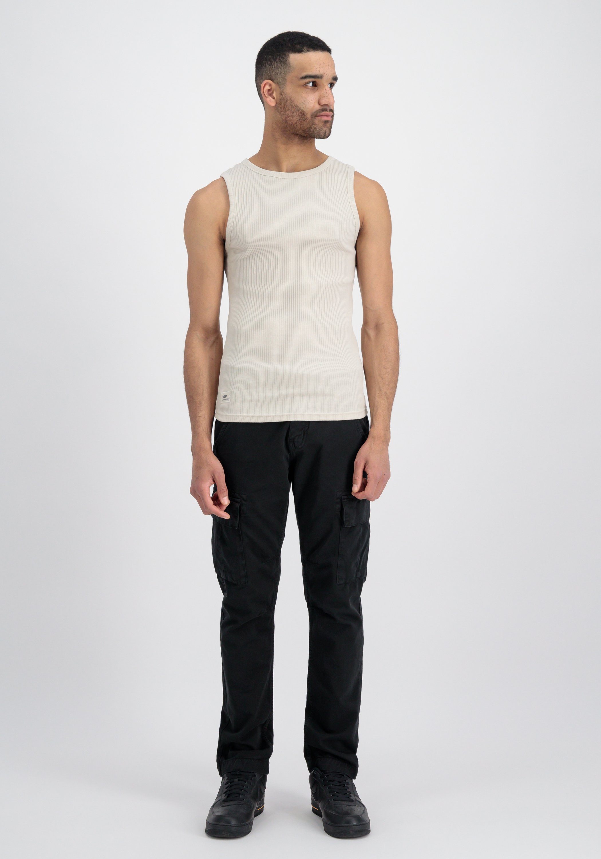 Alpha Industries Muscle-shirt ALPHA INDUSTRIES Men - Tanks X-Fit Rib Tank heren t-shirts maat 3XL wit