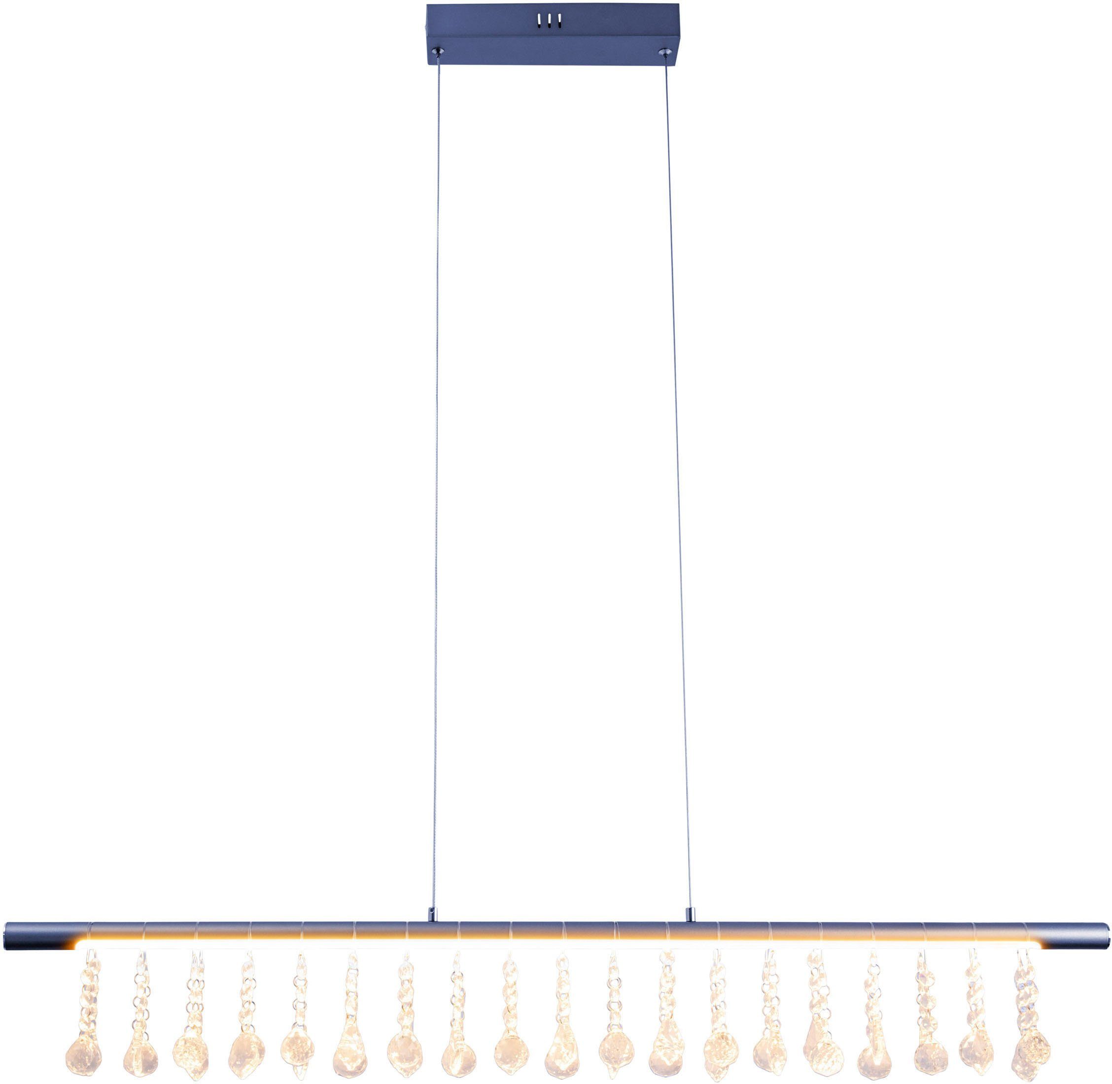 näve Led-hanglamp Nobilis Hanglamp, dimbaar, warmwit, L: 100 cm, grijs (1 stuk)