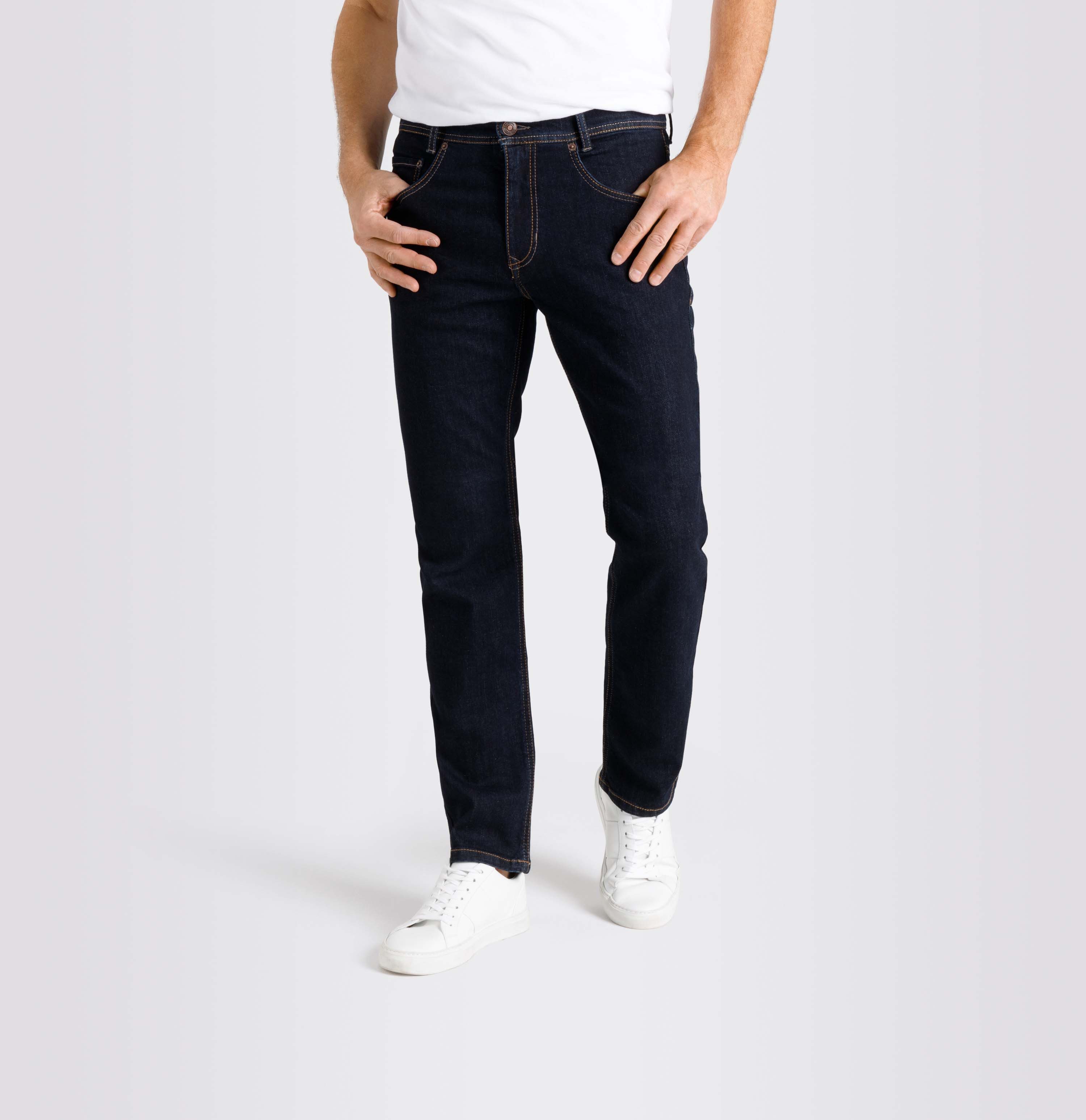 MAC Straight jeans Arne in verzorgde uitstraling, met stretch heren stretch jeans maat 33 blauw