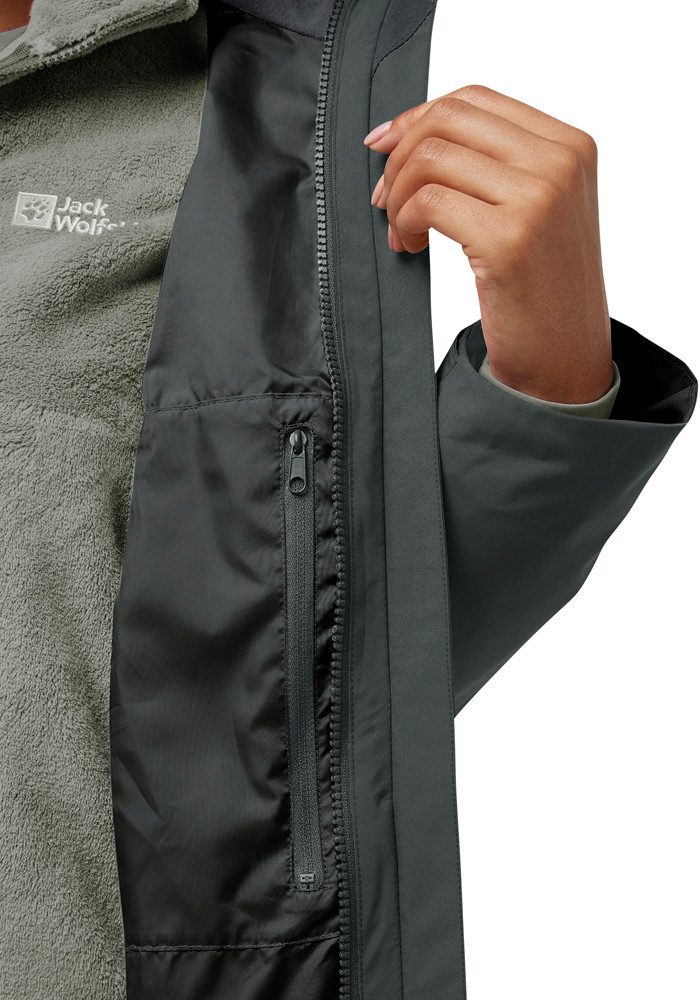 Jack Wolfskin Functioneel 3-in-1-jack ROTWAND 3IN1 JKT W