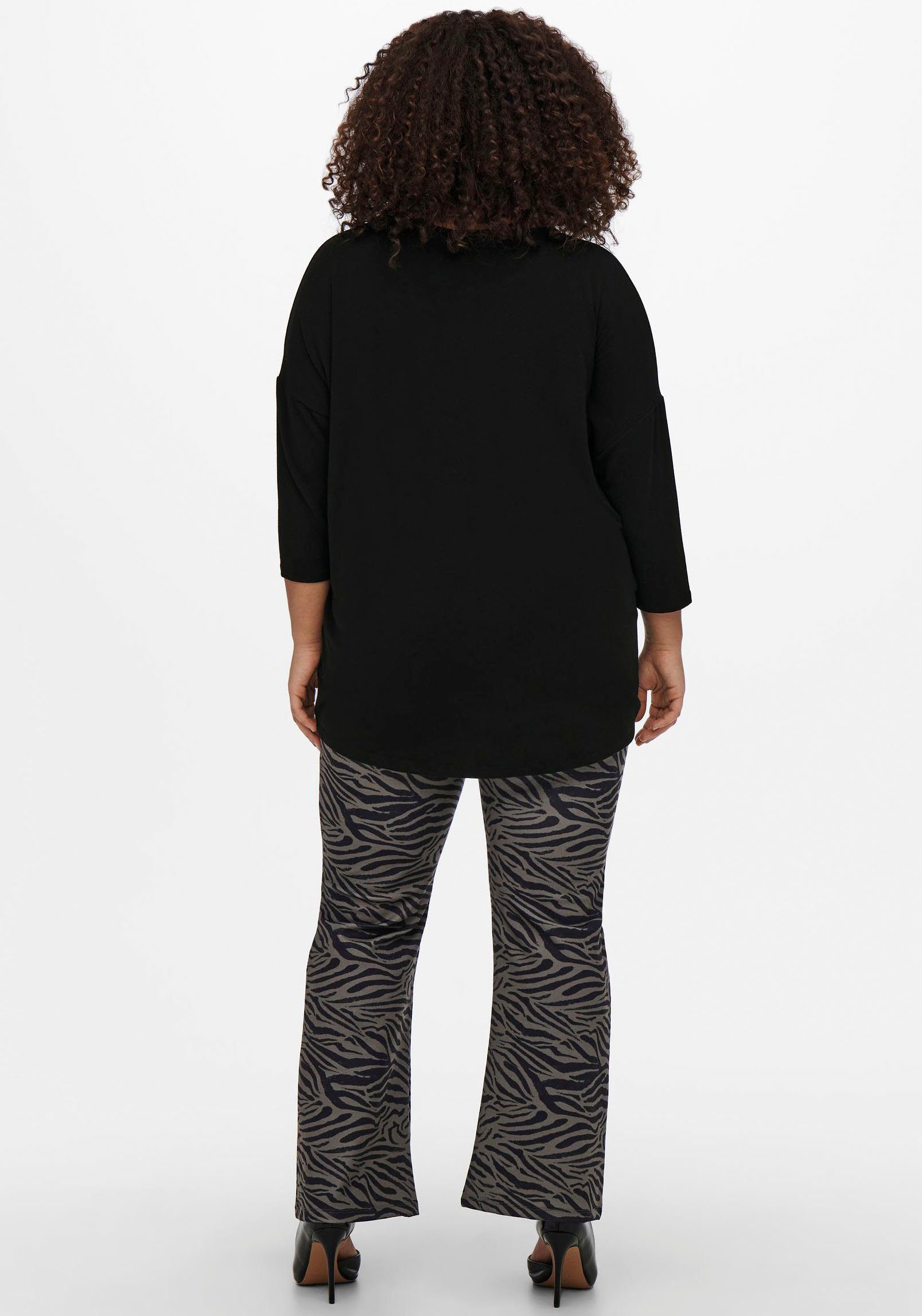 ONLY CARMAKOMA Shirt met 3/4-mouwen CARLAMOUR zachte materialenmix