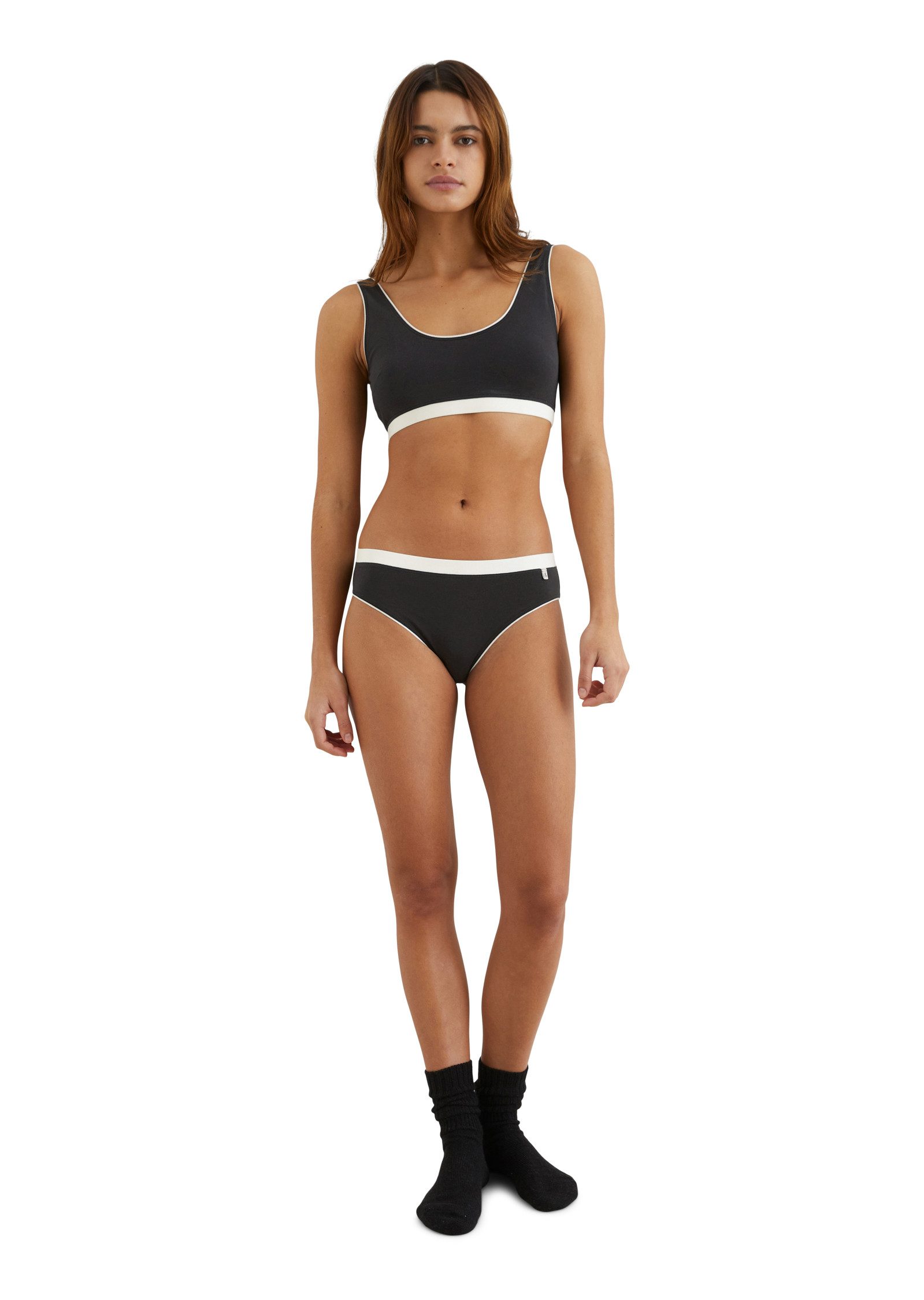Marc O'Polo Slip Minimalist Daywear met contrastdetails (Set van 2)