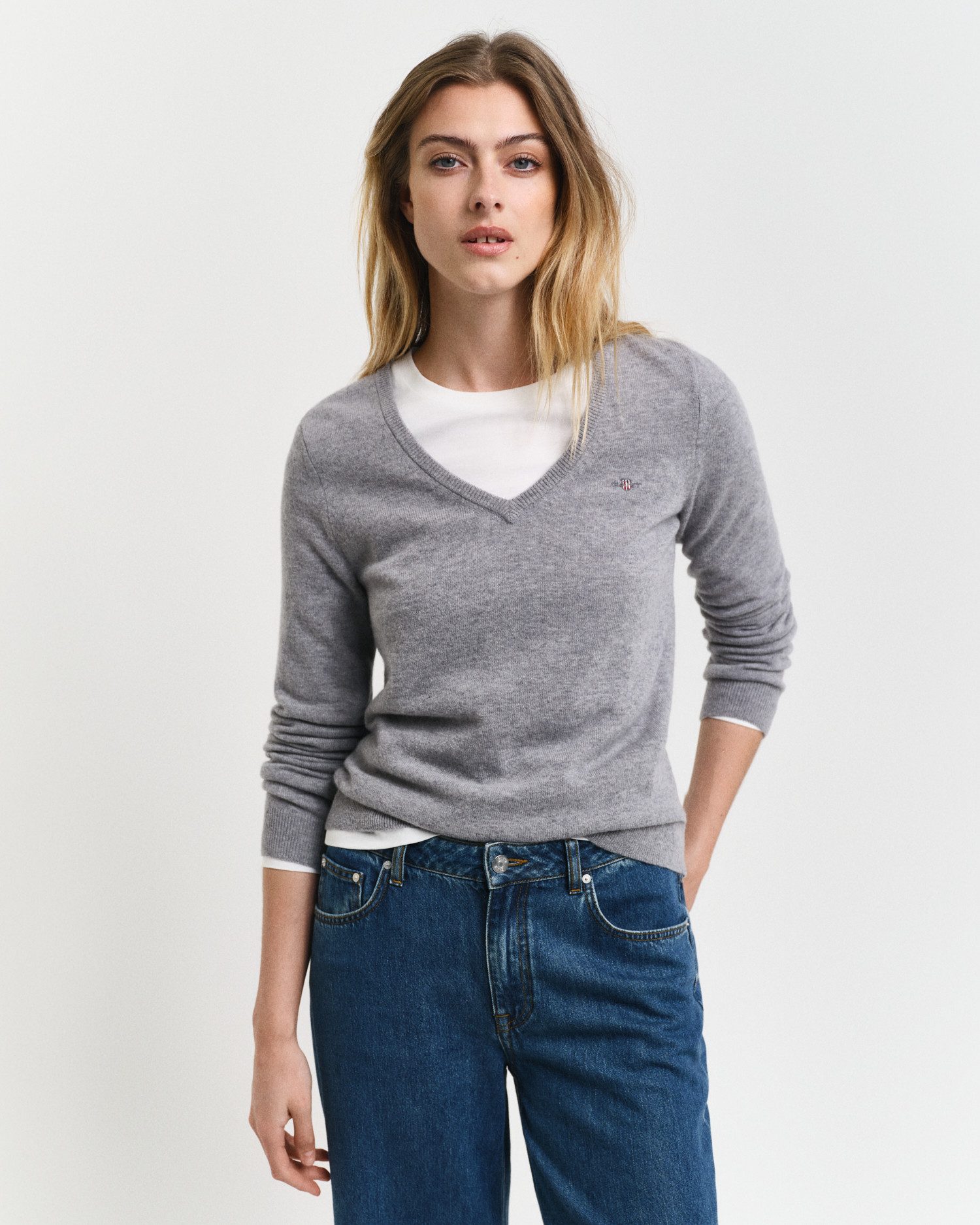 Gant Trui met V-hals Extrafine Lambswool V-Neck