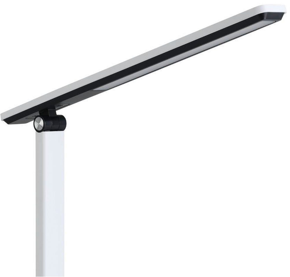 EGLO Tafellamp INIESTA LED tafellamp, wit-zwart, touchsensor, dimbaar, USB Nachttafellamp touch dimbaar, USB-oplaadfunctie, wit en zwart (1 stuk)