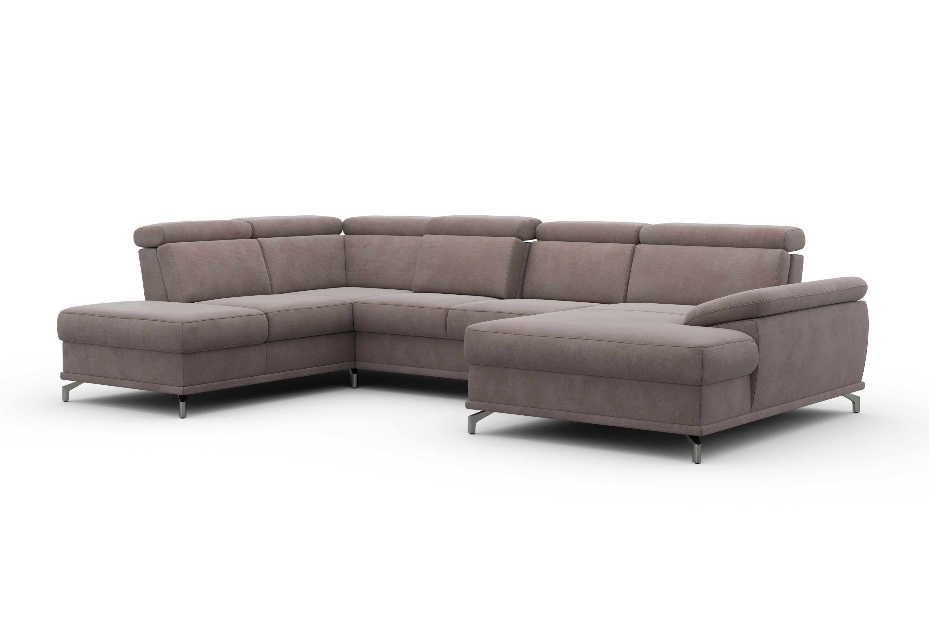 sit&more Zithoek Cabrio U-vorm, met zitdiepteverstelling, arm- en hoofdsteunverstelling