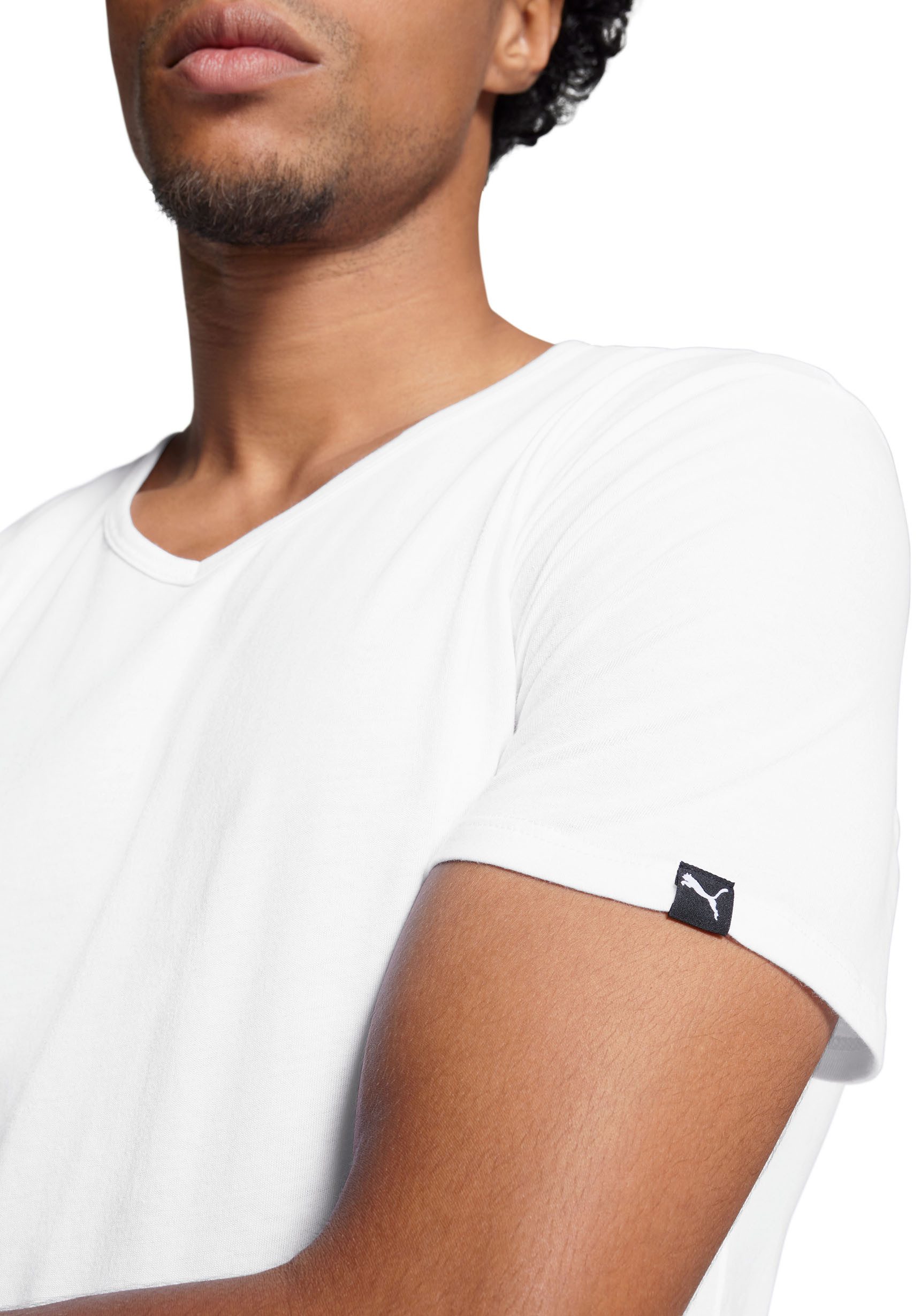 PUMA T-shirt PUMA BASIC 2P V-NECK TEE (Set van 2)