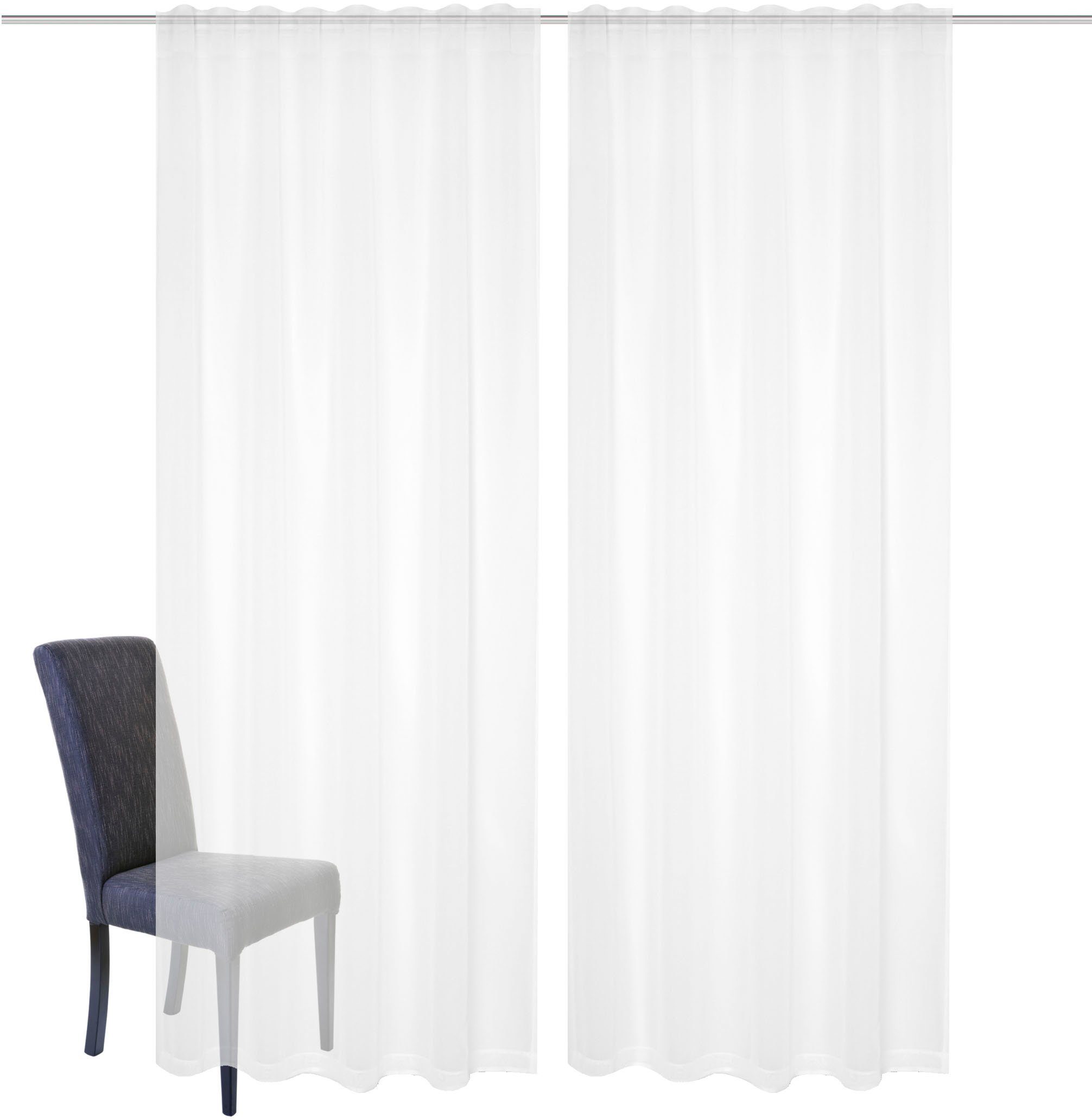 HOME WOHNIDEEN Gordijn DOLLY transparant (2 stuks)
