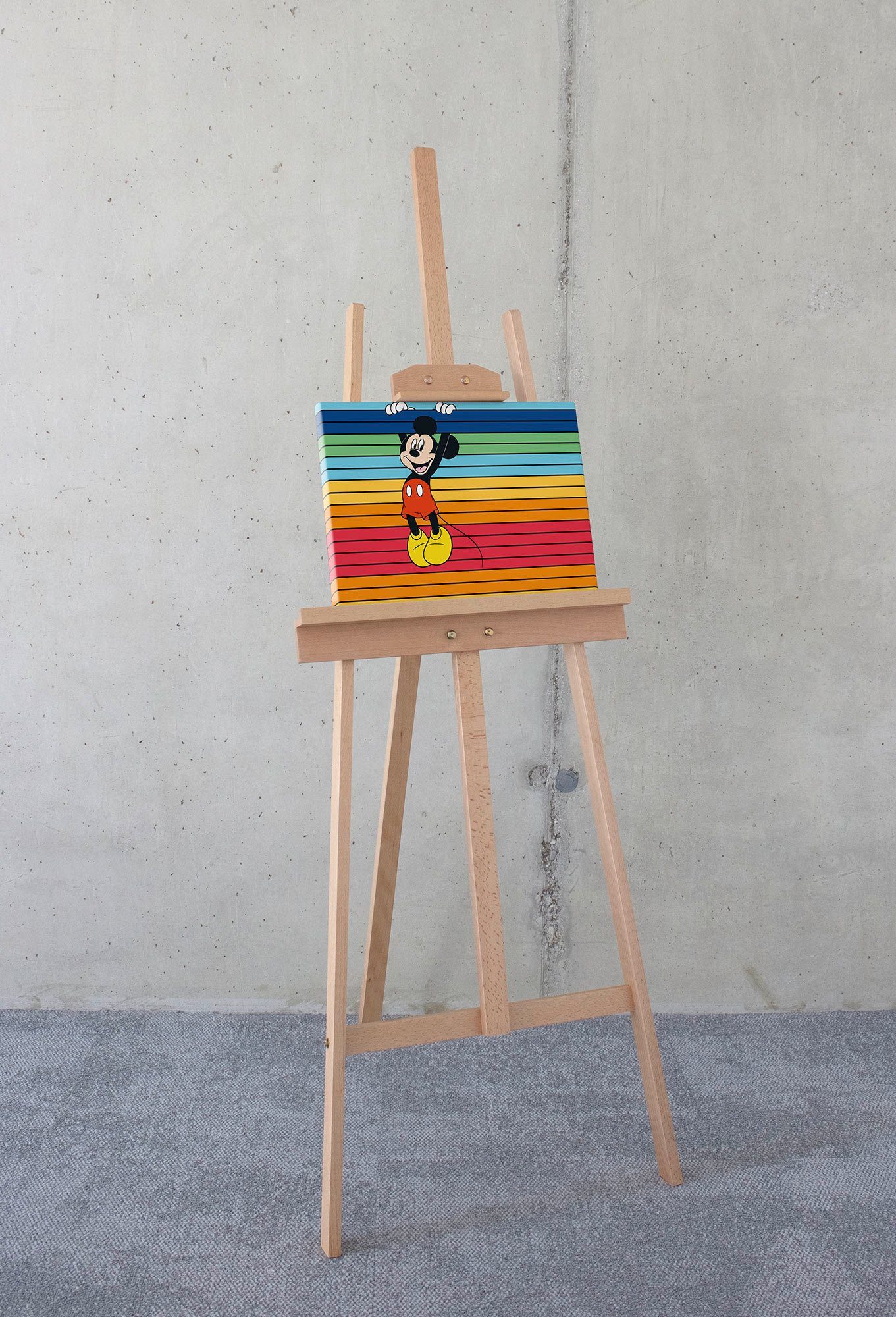 Komar Artprint op linnen Mickey Band of Color - Afmeting 30 x 40 cm (1 stuk)