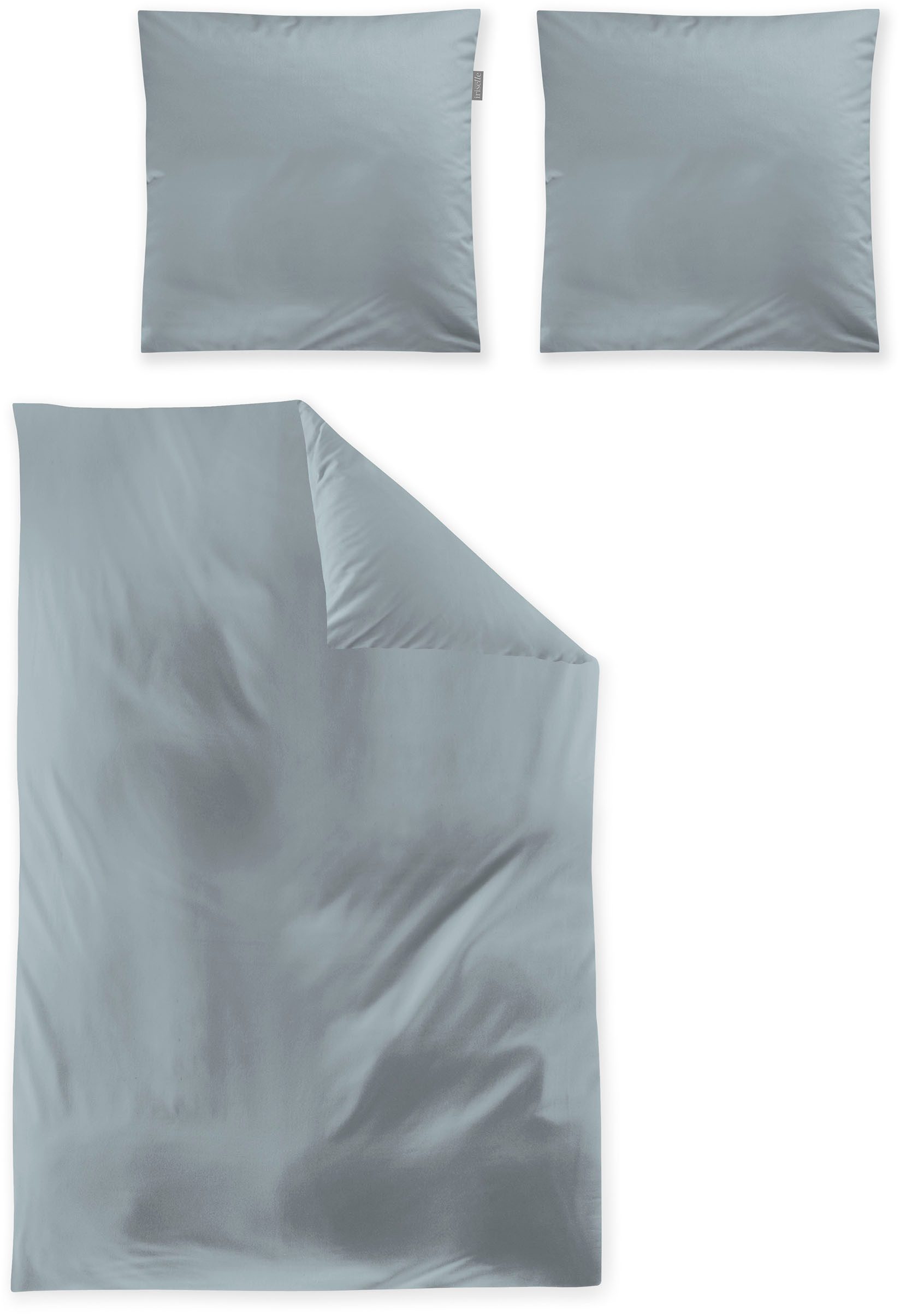 Irisette Overtrekset Premium satijnen beddengoed Parijs hoogwaardige uni premium beddengoed met rits, 100% katoen