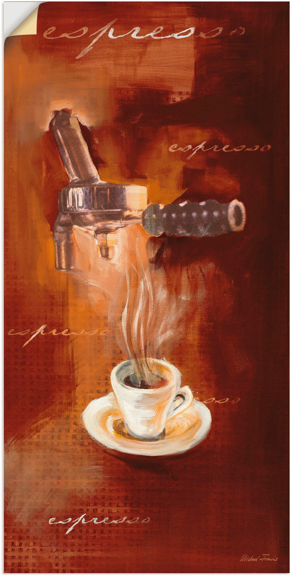 Artland Artprint Espresso I als artprint van aluminium, artprint voor buiten, artprint op...