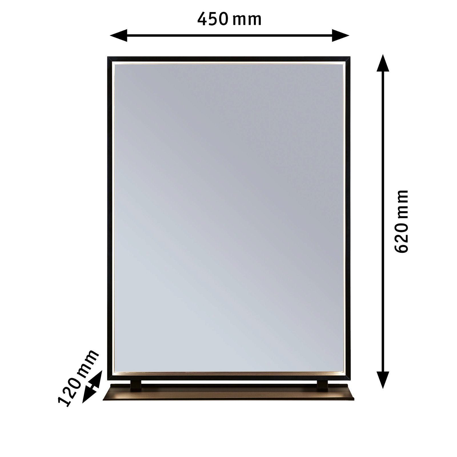 Paulmann Led-wandlamp Spiegel Miro vierkant IP44 11W 450x600 230V