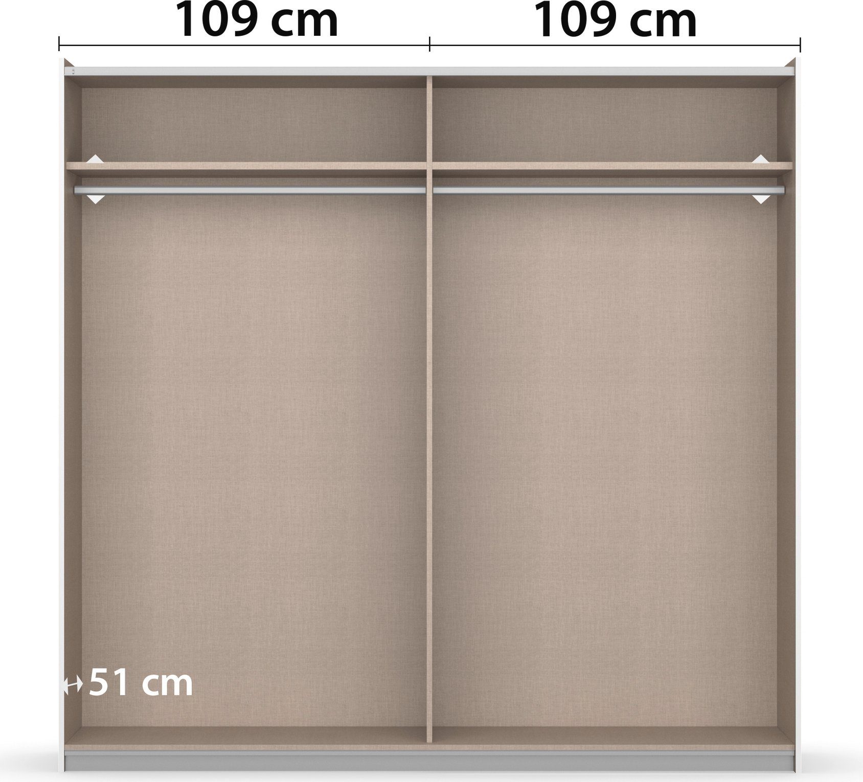 rauch Slaapkamerserie Monza met schuifdeurkast breedte 218 cm, bedcombinatie in 2 breedtes