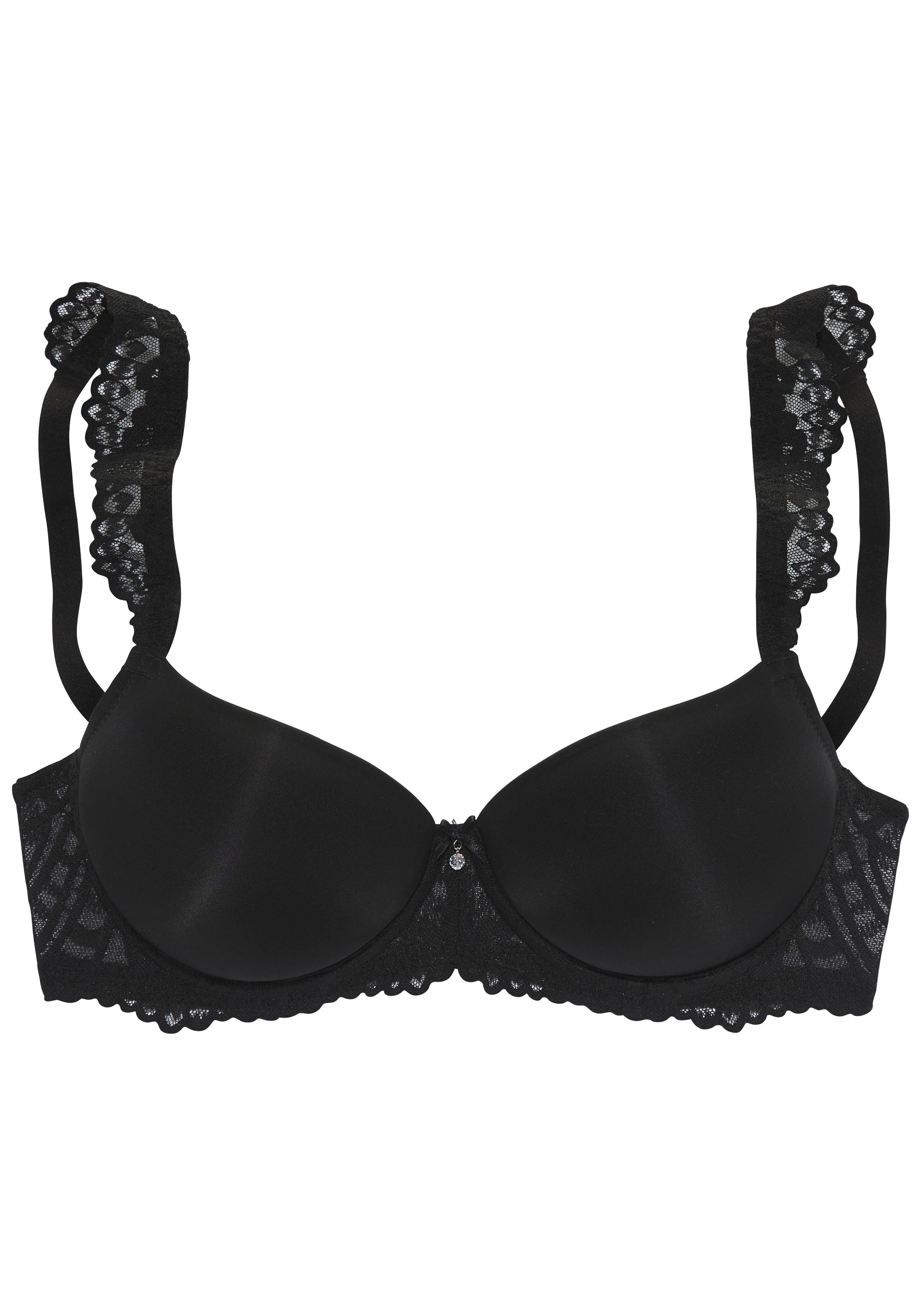 Lascana Bh met steuncups FLORA met prachtige kantbanden en edel glinsterend accessoire, lingerie