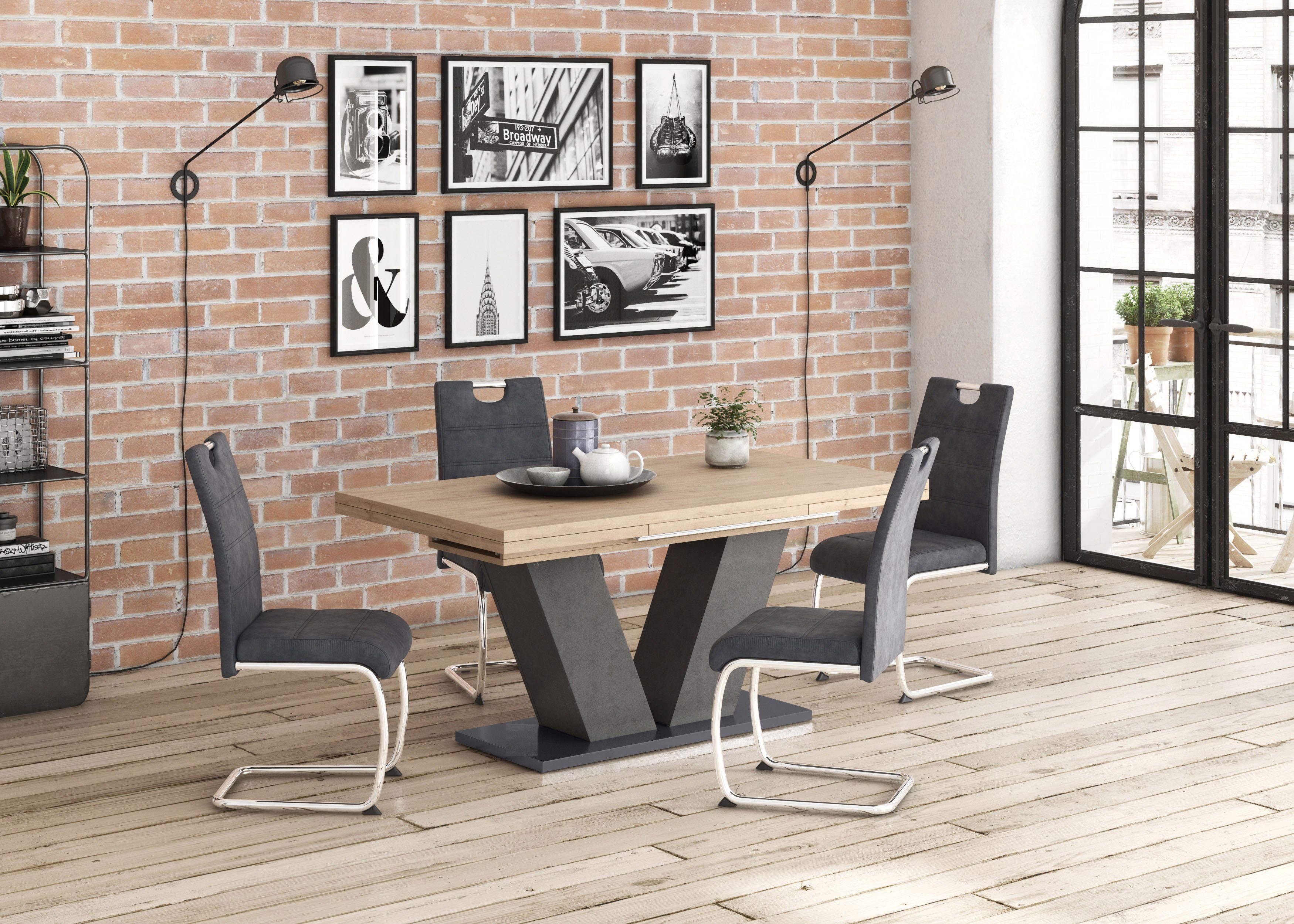 Mäusbacher Eettafel Comfort tafel TOPSELLER! Mäusbacher eettafel met V-frame en bodemplaat