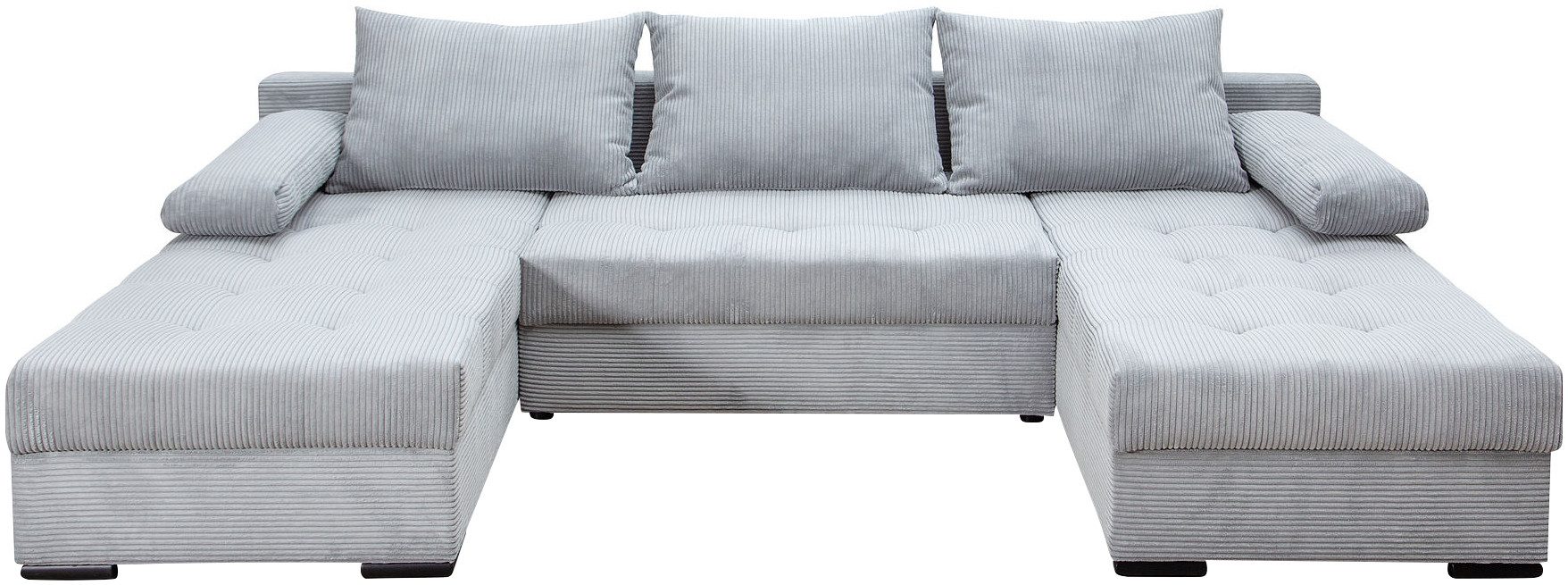 COLLECTION AB Zithoek Josy U-vorm, breedte 269 cm, platweefsel, structuur, kunstleer