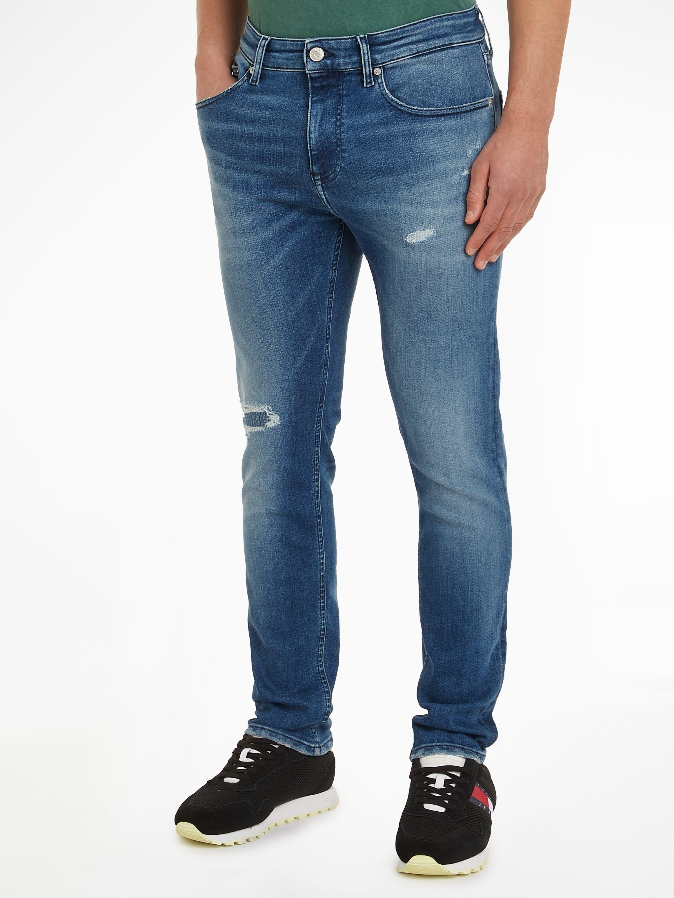 TOMMY JEANS Slim fit jeans AUSTIN SLIM in 5-pocketsstijl heren slim fit jeans maat 30 blauw