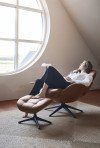 FLEXLUX Voetenbankje CHESTER voor beensteun voor een betere ontspanning, zwarte voet