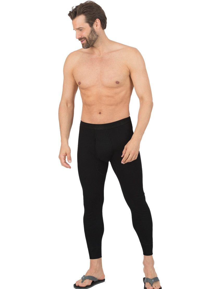 Trigema Lange onderbroek TRIGEMA lange onderbroek in een (2 stuks) heren lange onderbroeken maat 5 zwart