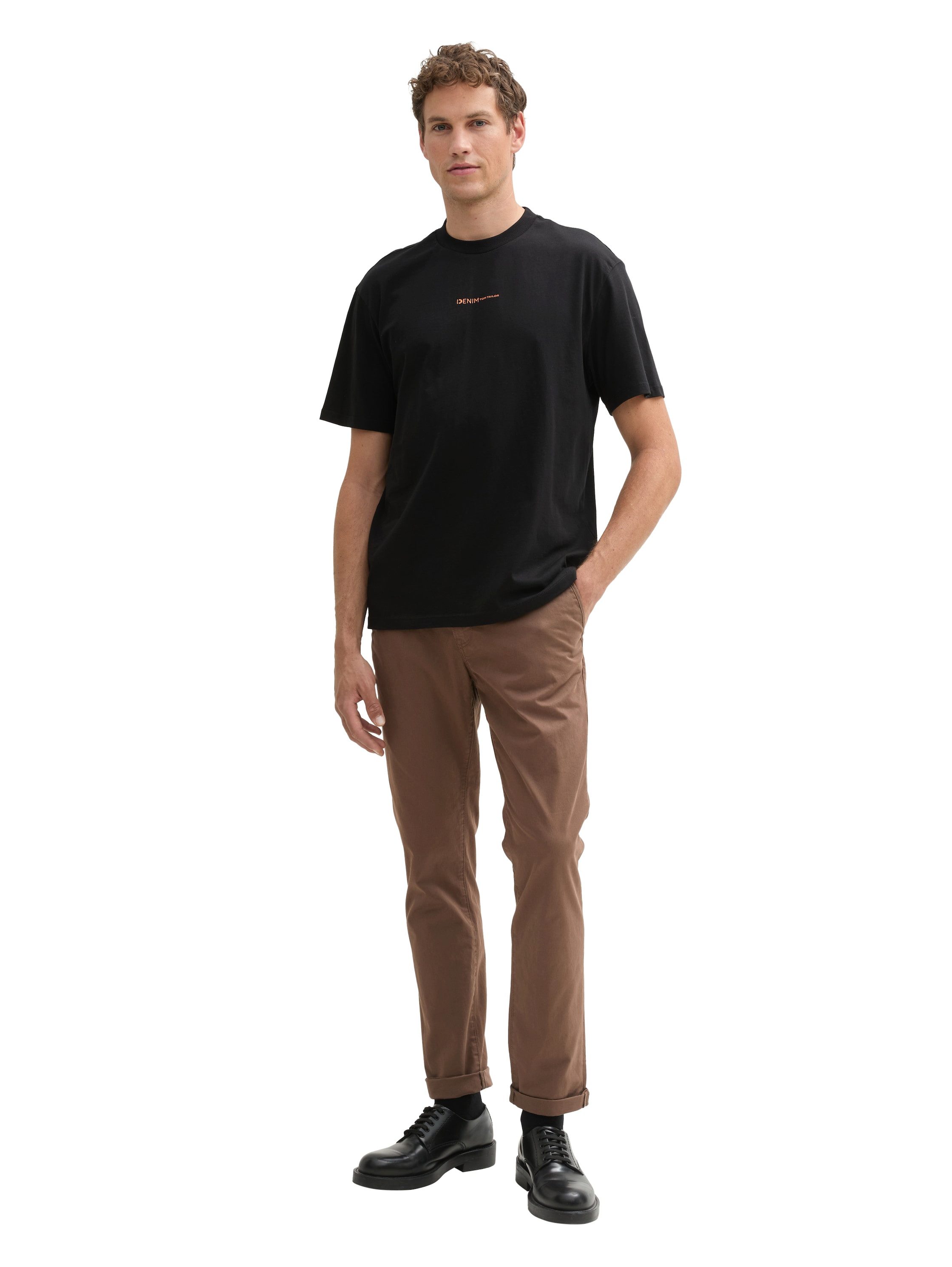 Tom Tailor Denim Chino licht voorgewassen (set Met riem)