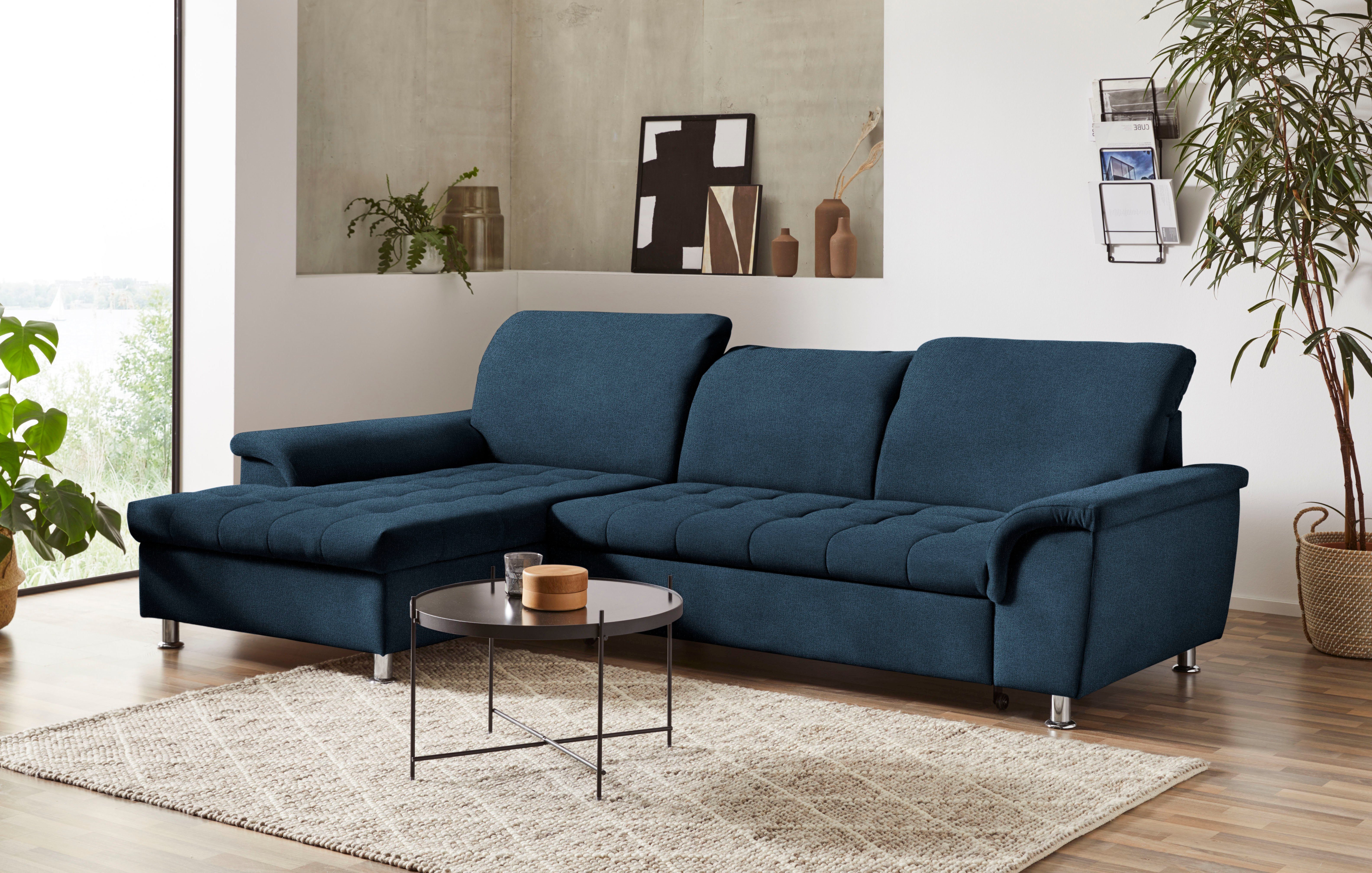 DOMO collection Hoekbank Franzi, tijdloos en elegant, moderne zittingstikking, L-Vorm