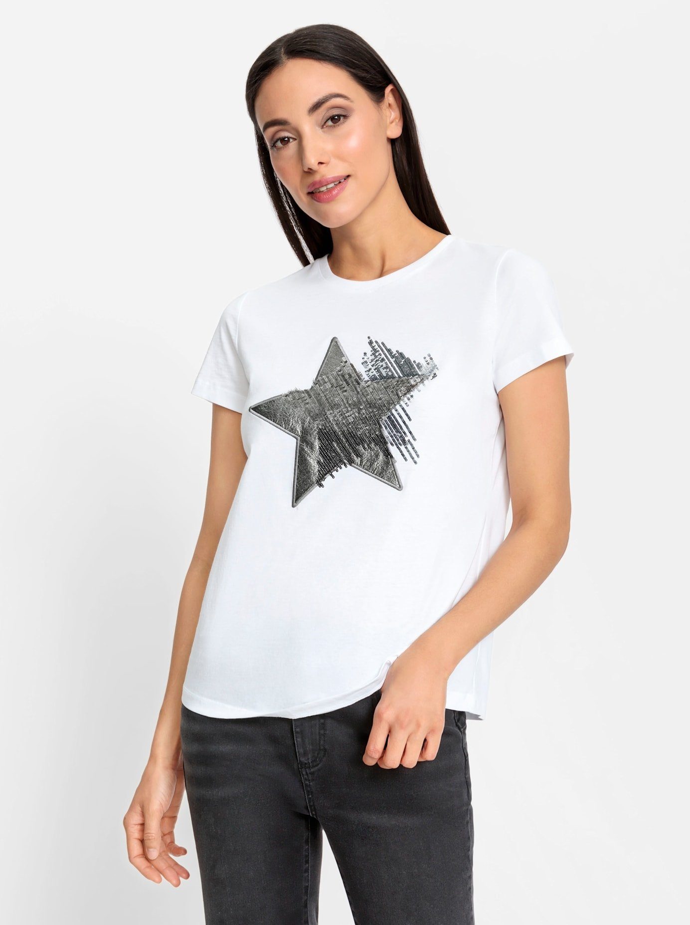 heine T-shirt Gedessineerd shirt (1-delig)