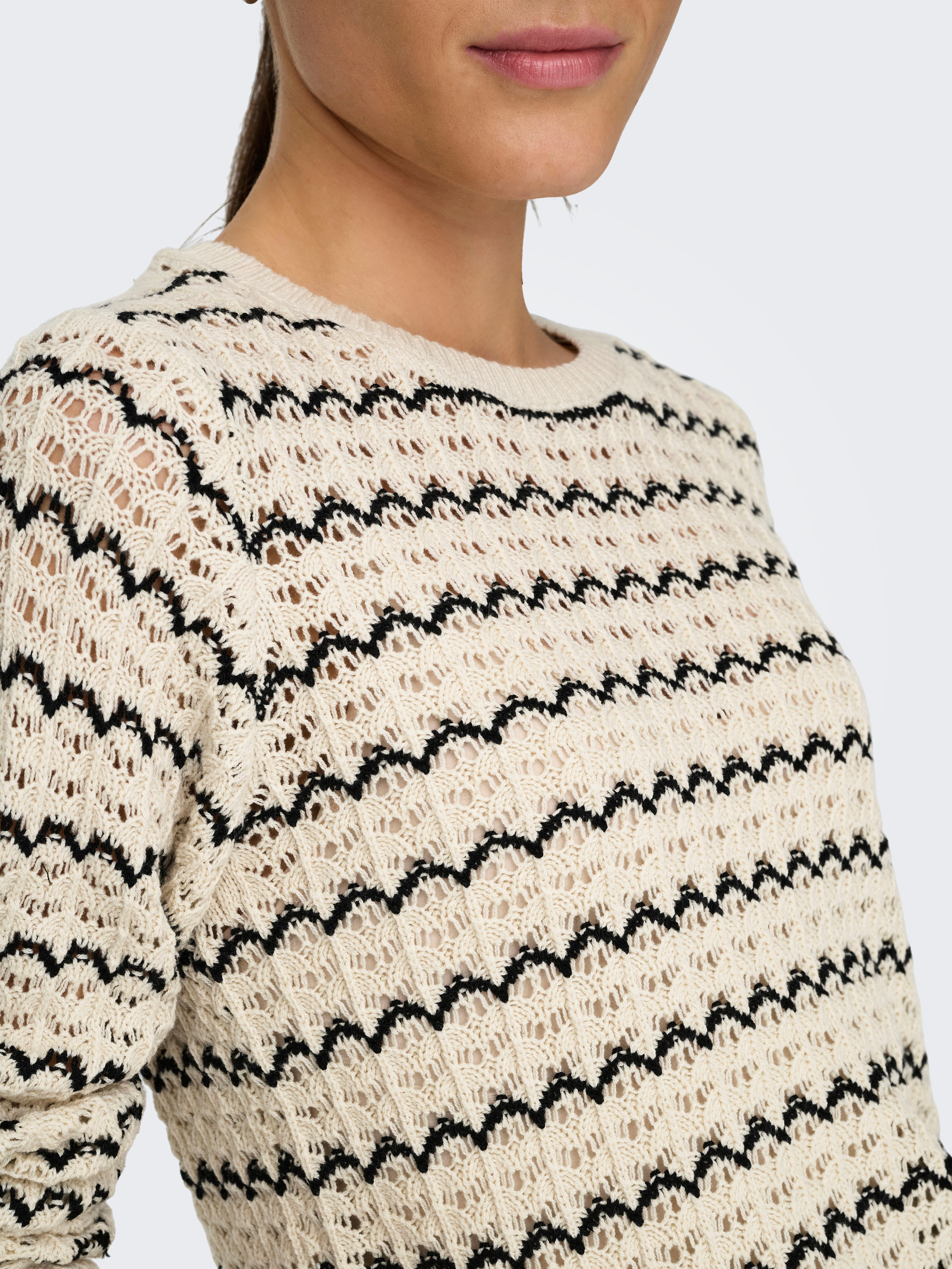 Only Gebreide trui ONLASA LS STRUCTURE O-NECK NCA KNT