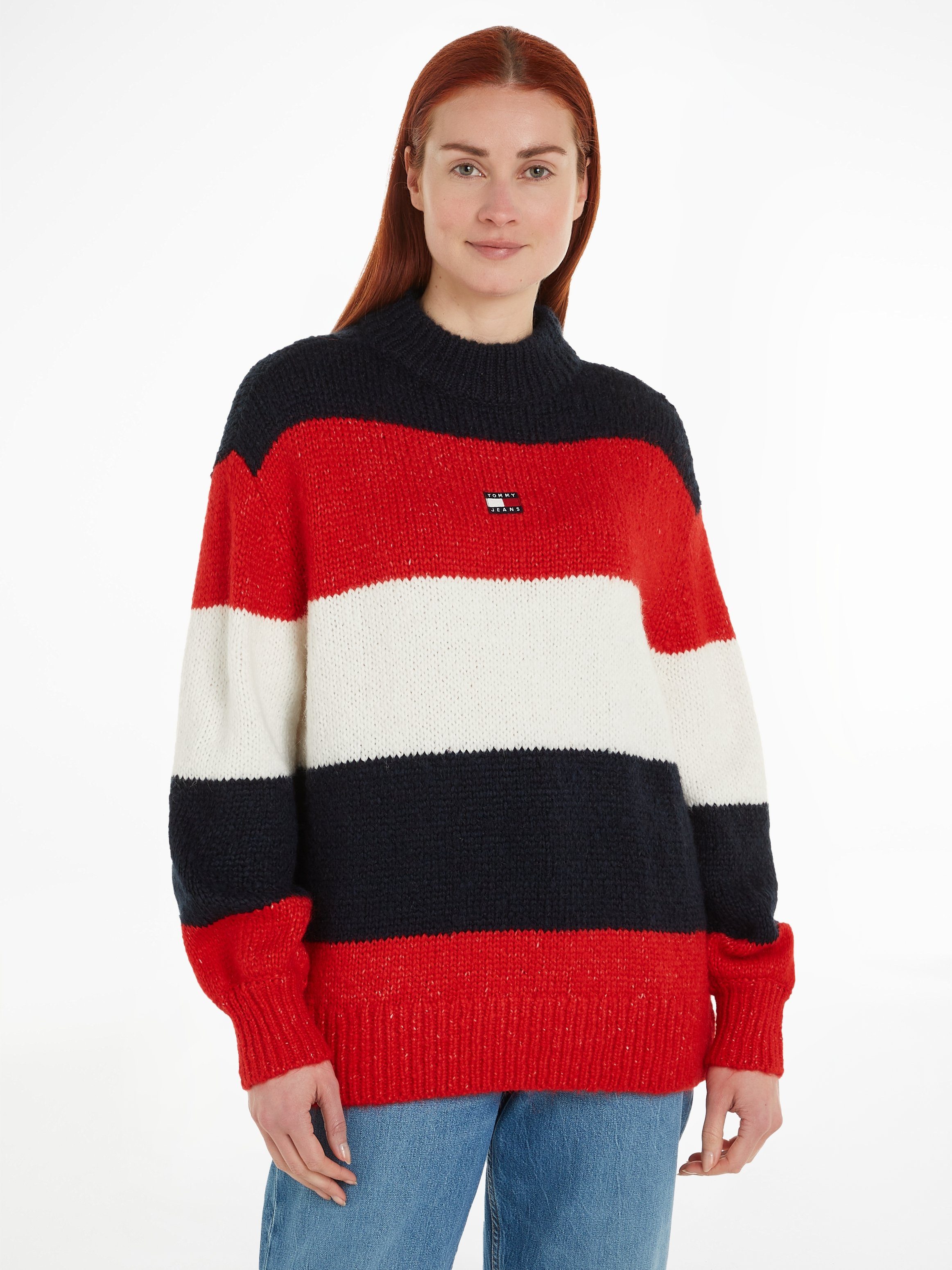Tommy Jeans Gebreide pullover in colour-blocking-design