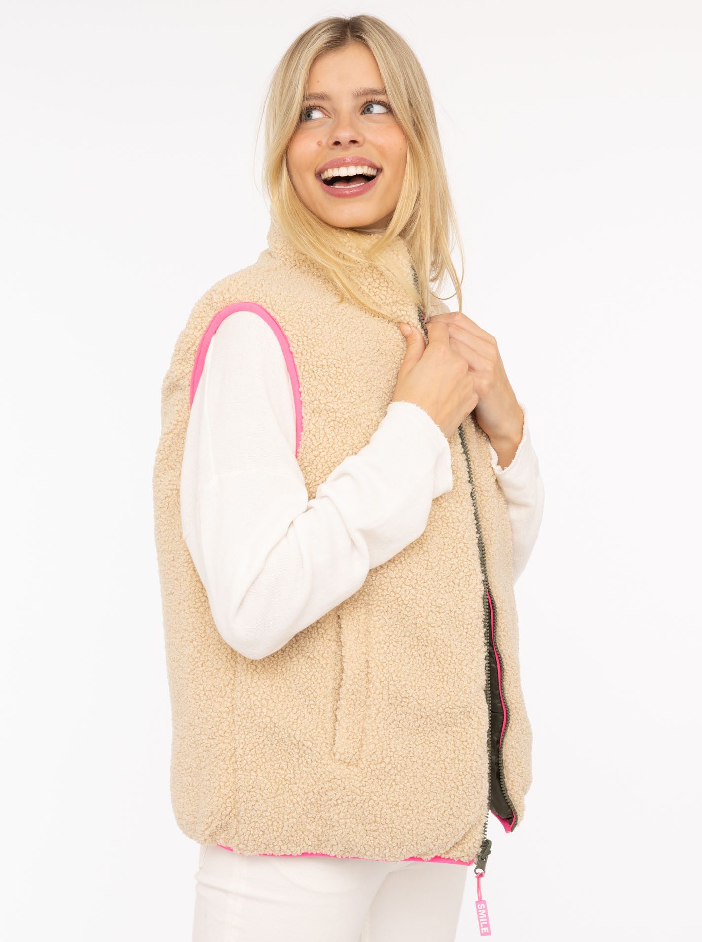 Zwillingsherz Reversible-gilet "Teddy Wendbar"