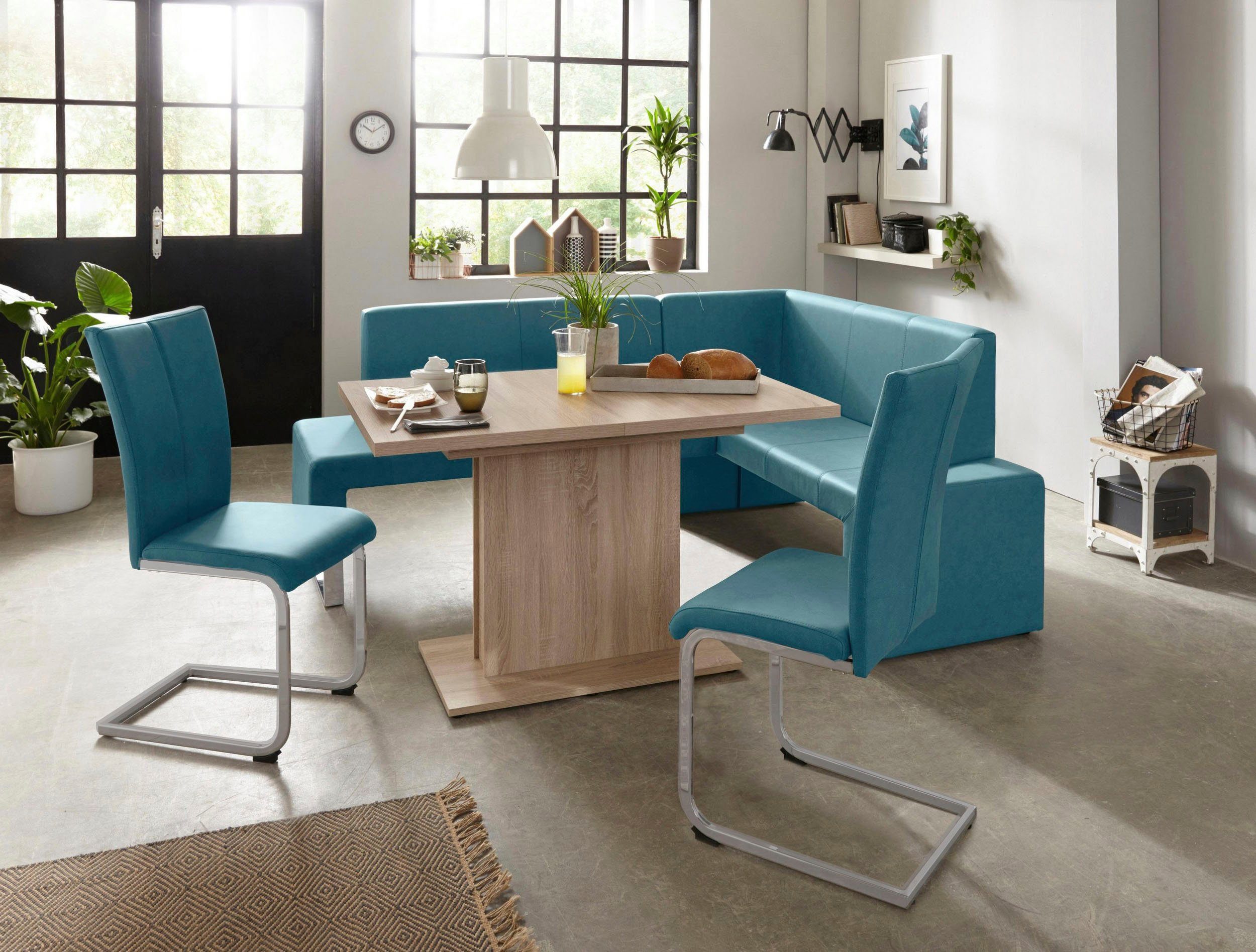 Home affaire Vrijdragende stoel Alex Stoel belastbaar tot 120 kg, frame in chroom-look (set, 2 stuks)