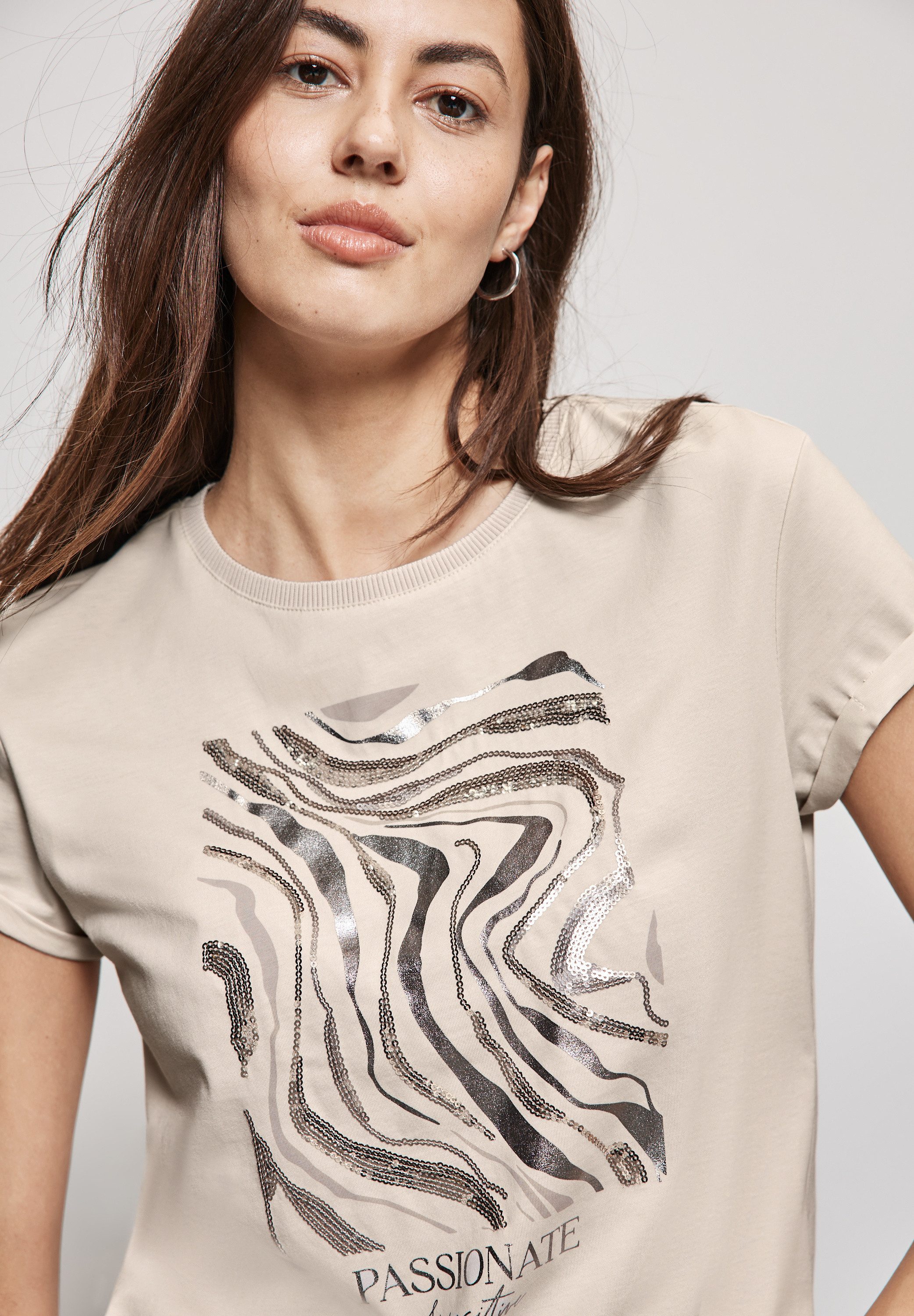 STREET ONE T-shirt met pailletten