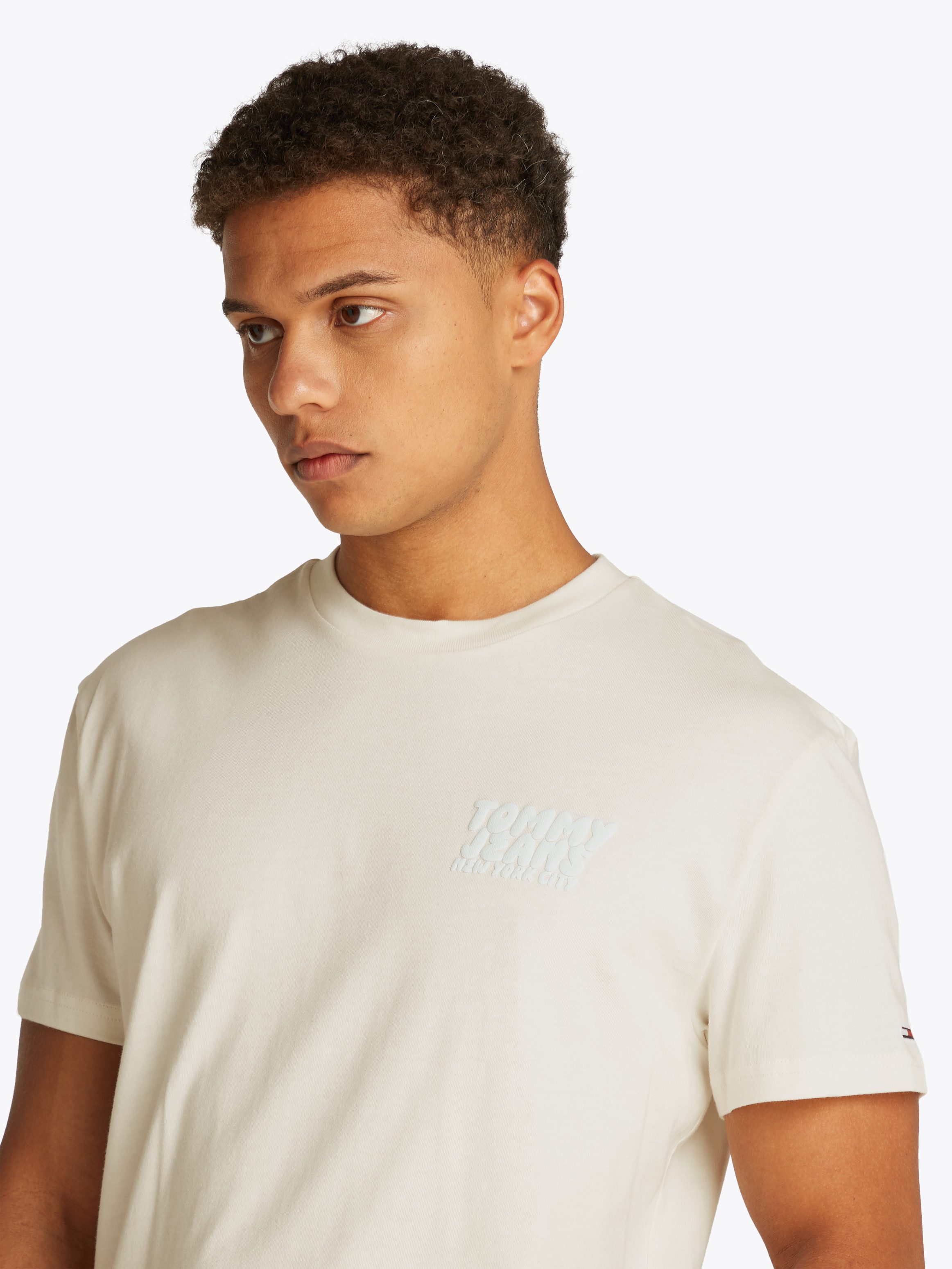 TOMMY JEANS Shirt met korte mouwen TJM REG BUBBLE BACK SS TEE EXT
