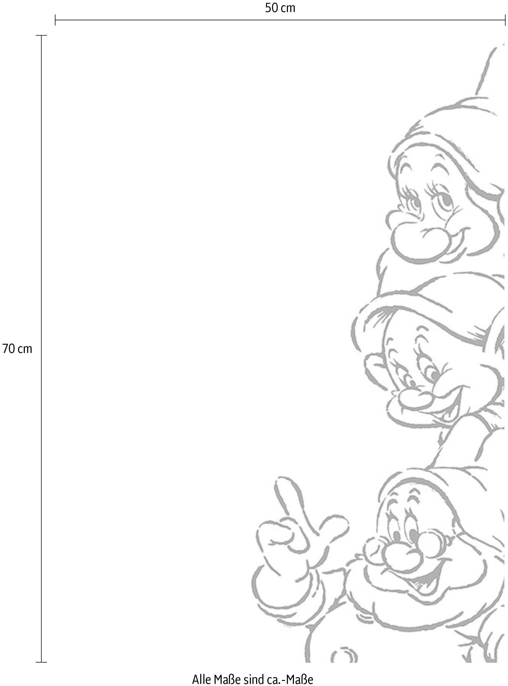 Komar Wanddecoratie Snow white Dwarves Wanddecoratie voor de kinderkamer - zonder lijst (1 stuk)