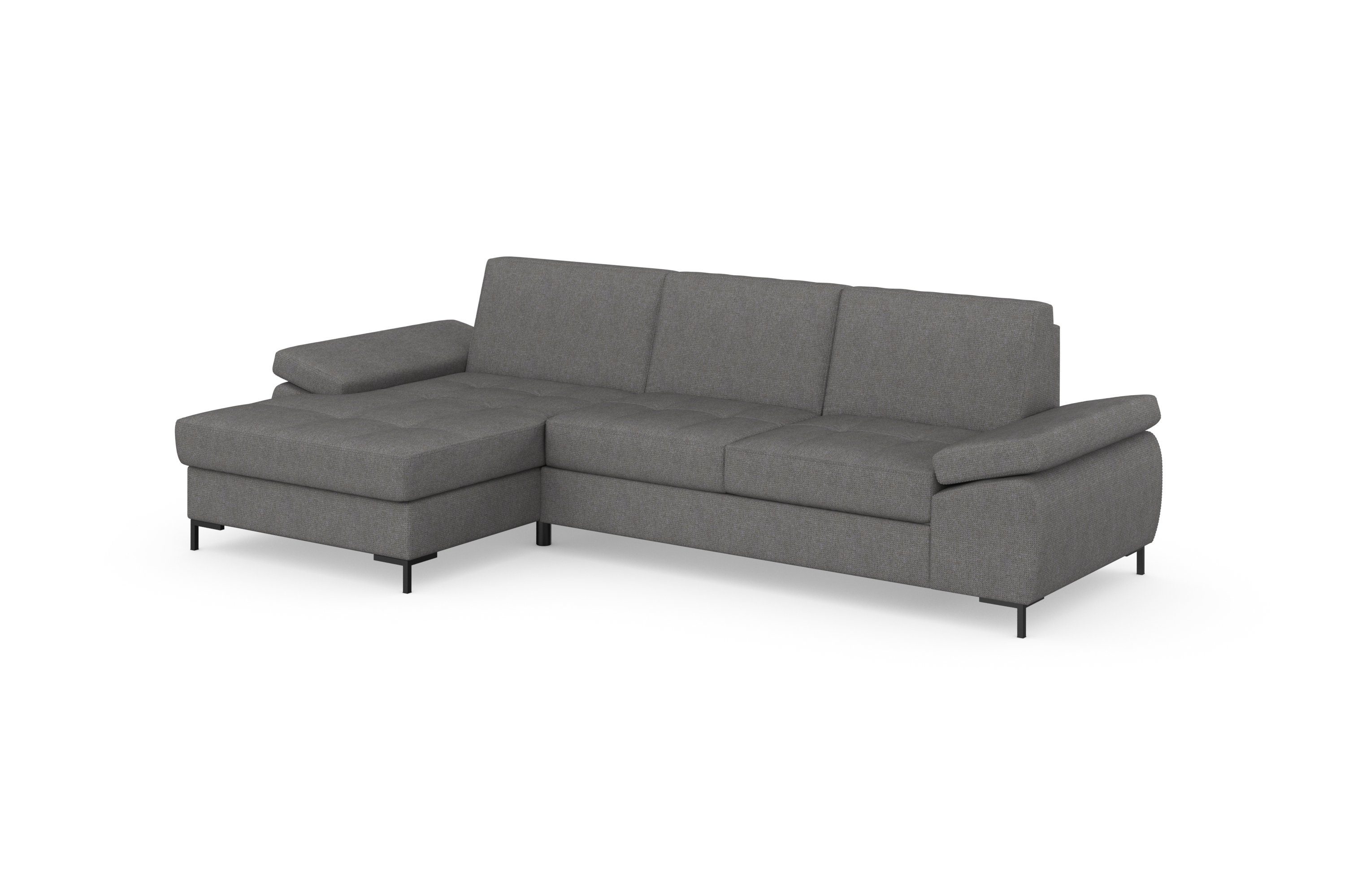 DOMO collection Hoekbank Capelo, comfortabel, duidelijke lijnen kenmerken dit ontwerp, L-Vorm met verstelbare armleuningen, naar keuze met slaapfunctie, binnenvering