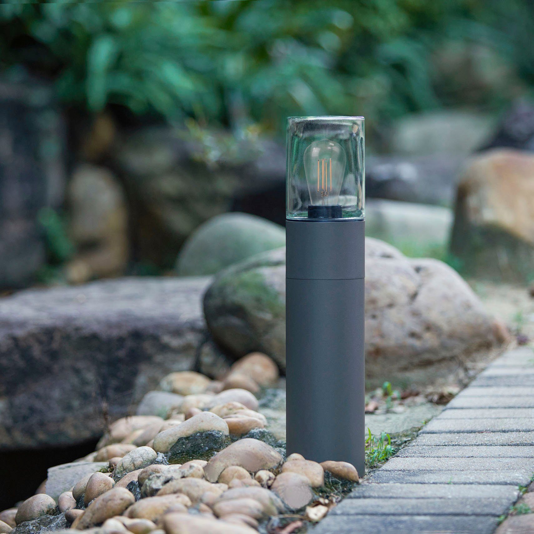 Paco Home Paalverlichting AMBRA Outdoor lamp padverlichting aluminium buitenlamp tuin E27 IP54