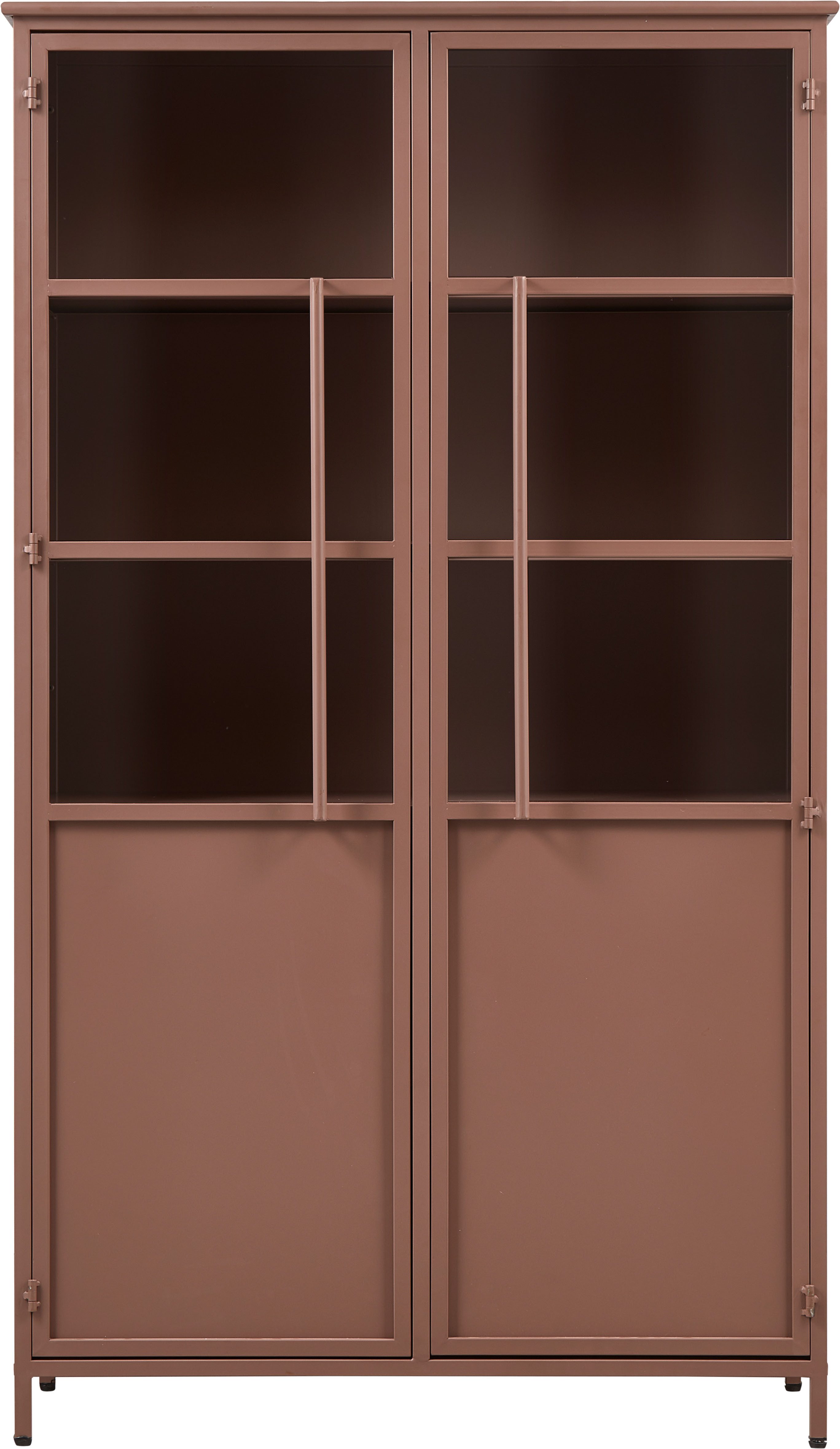 WOOOD Vitrinekast Exhibit met glazen deuren en veel opbergruimte, h 170 cm x b 99 cm