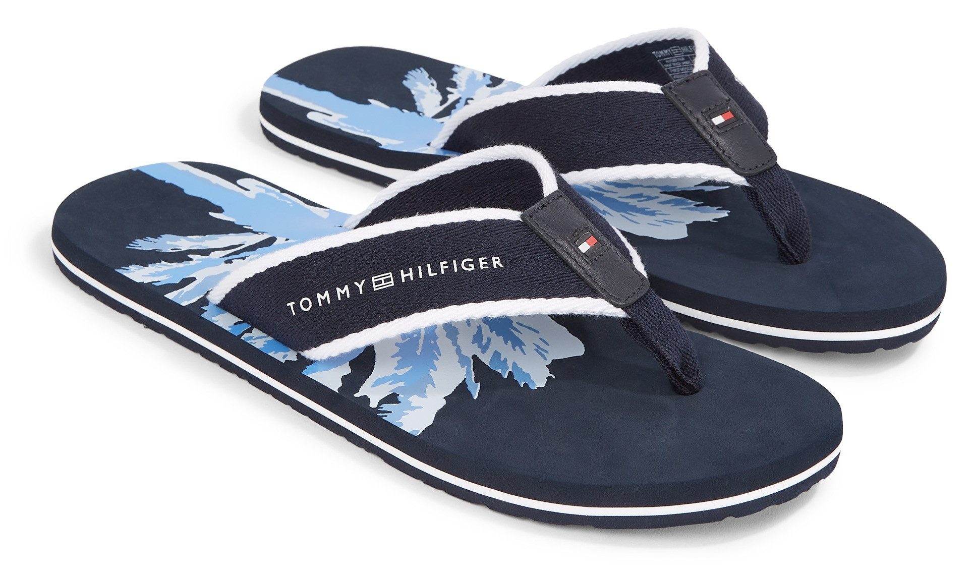 Tommy Hilfiger Teenslippers HILFIGER PALM PRINT BEACH SANDAL