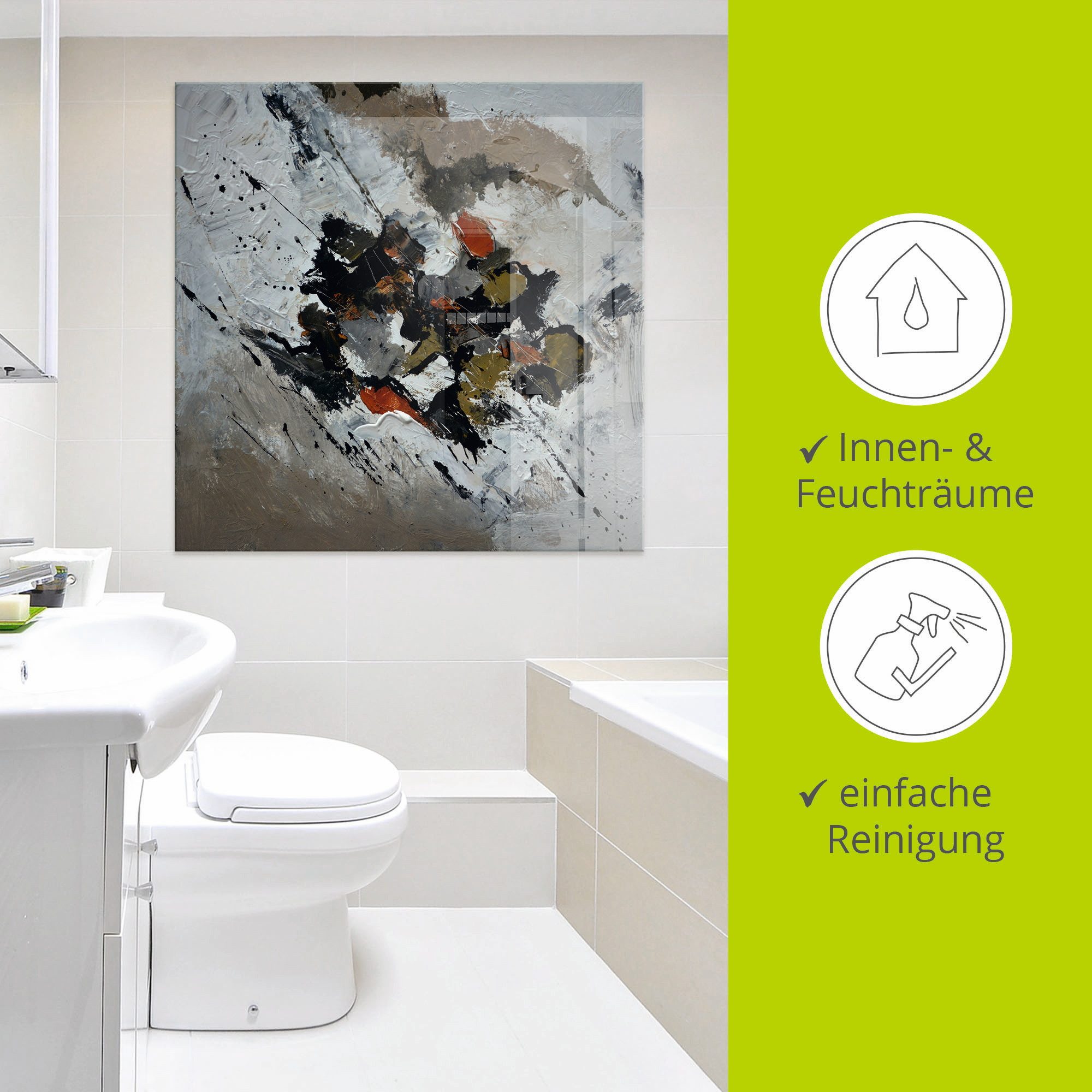 Artland Print op glas Abstract XIII in verschillende maten