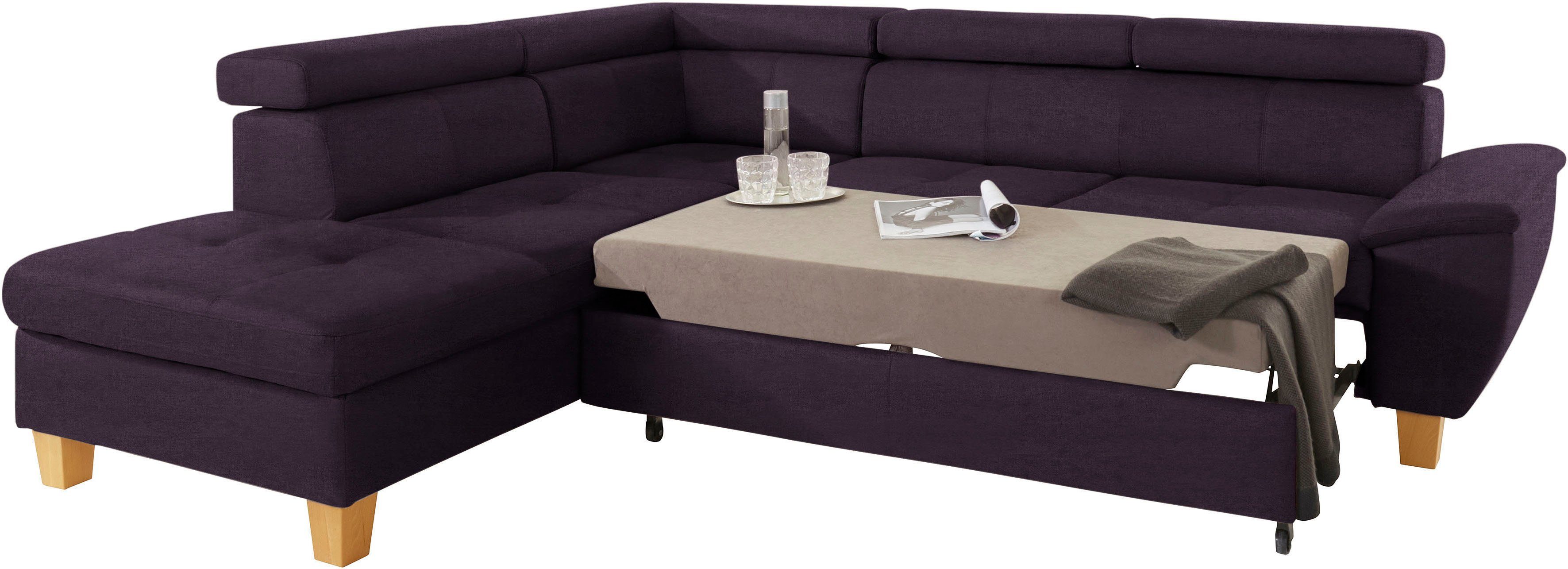 exxpo - sofa fashion Hoekbank Enya, uitgebreide afwerking, hoog zitcomfort, comfortabel, L-vorm