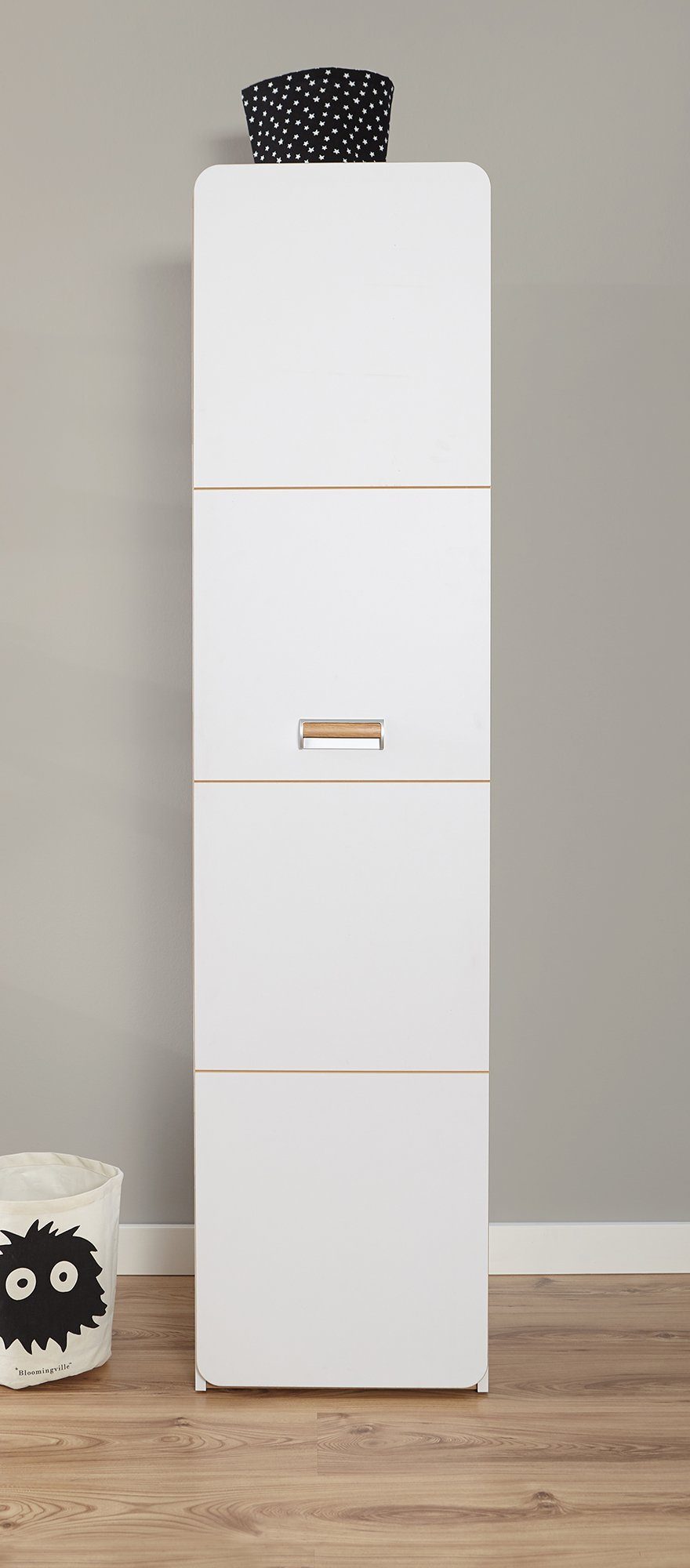 Ticaa Tienerkamerset Lori Bed + kast + bureau + staand rek + wandrek + nachtkastje (set, 6-delig)