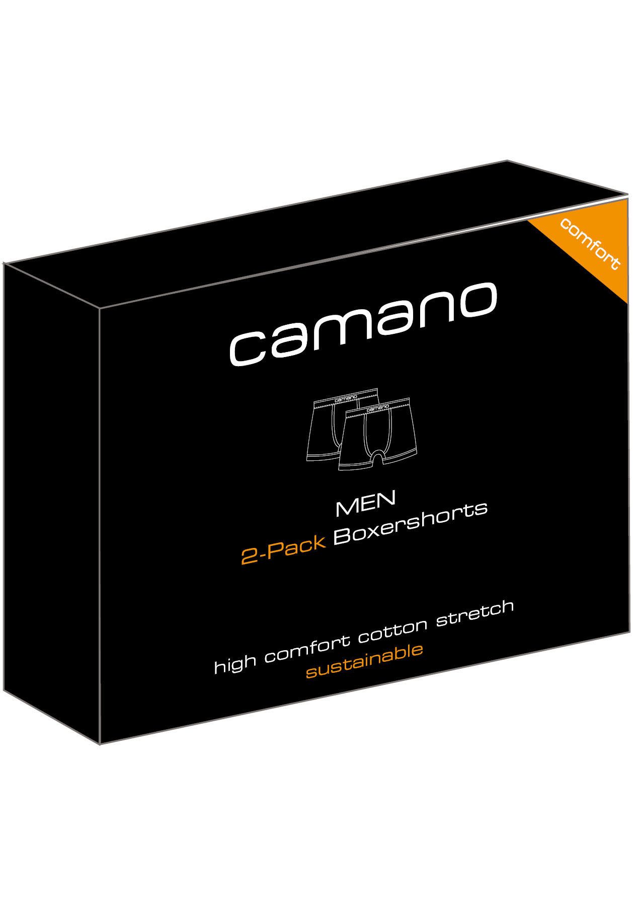 Camano Boxershort Comfort met elastische logoband (Set van 2)