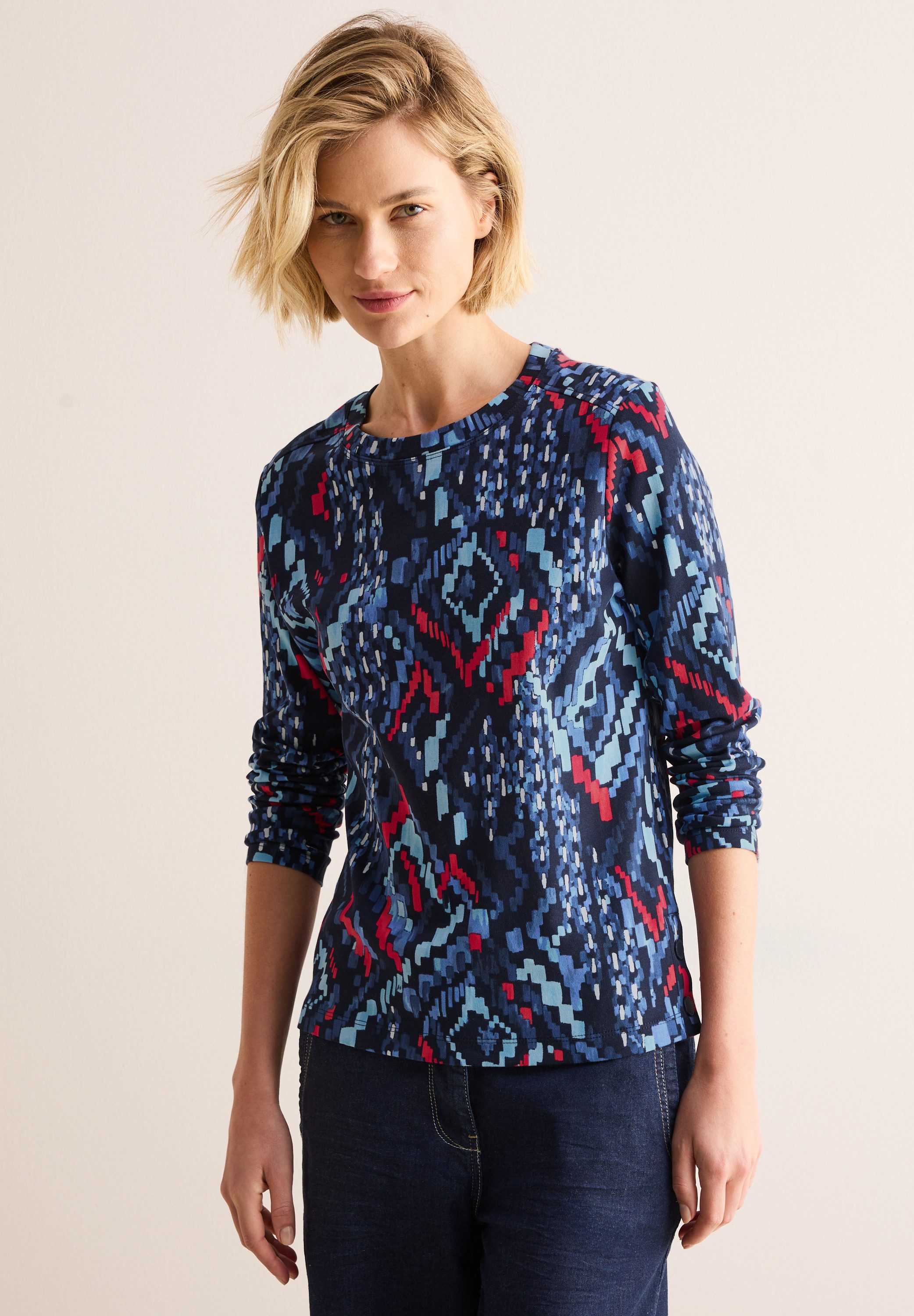 Cecil Shirt met lange mouwen met print all-over