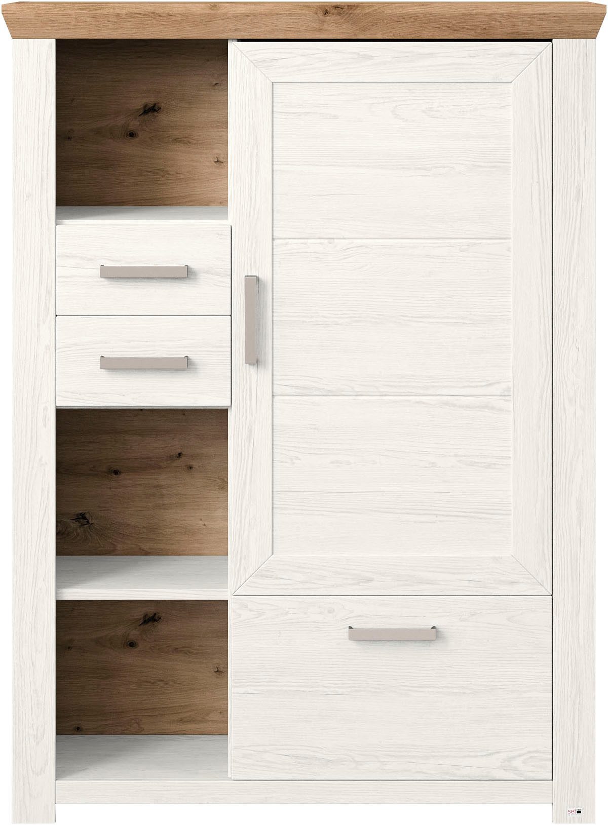 set one by Musterring Highboard York Type 25 en 26, in 3 kleurvarianten, verlichting optioneel, breedte 105 cm