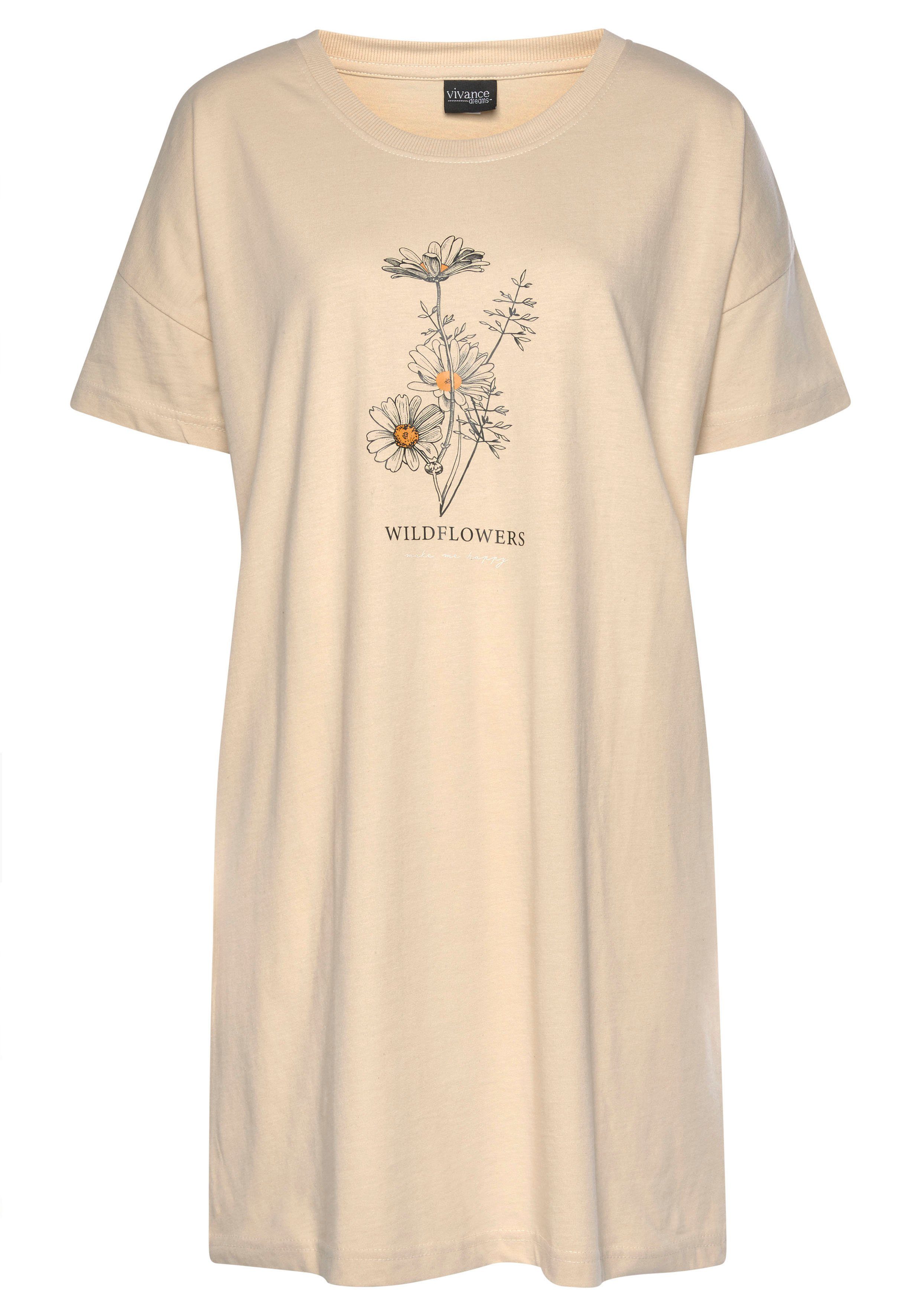 Vivance Dreams Big-shirt met frontprint (Set van 2)